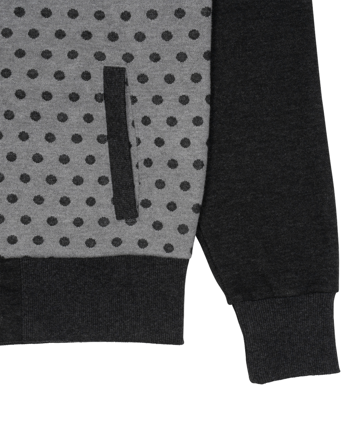 더콜디스트모먼트(THE COLDEST MOMENT) TCM dot raglan zip-up (charcoal/black)