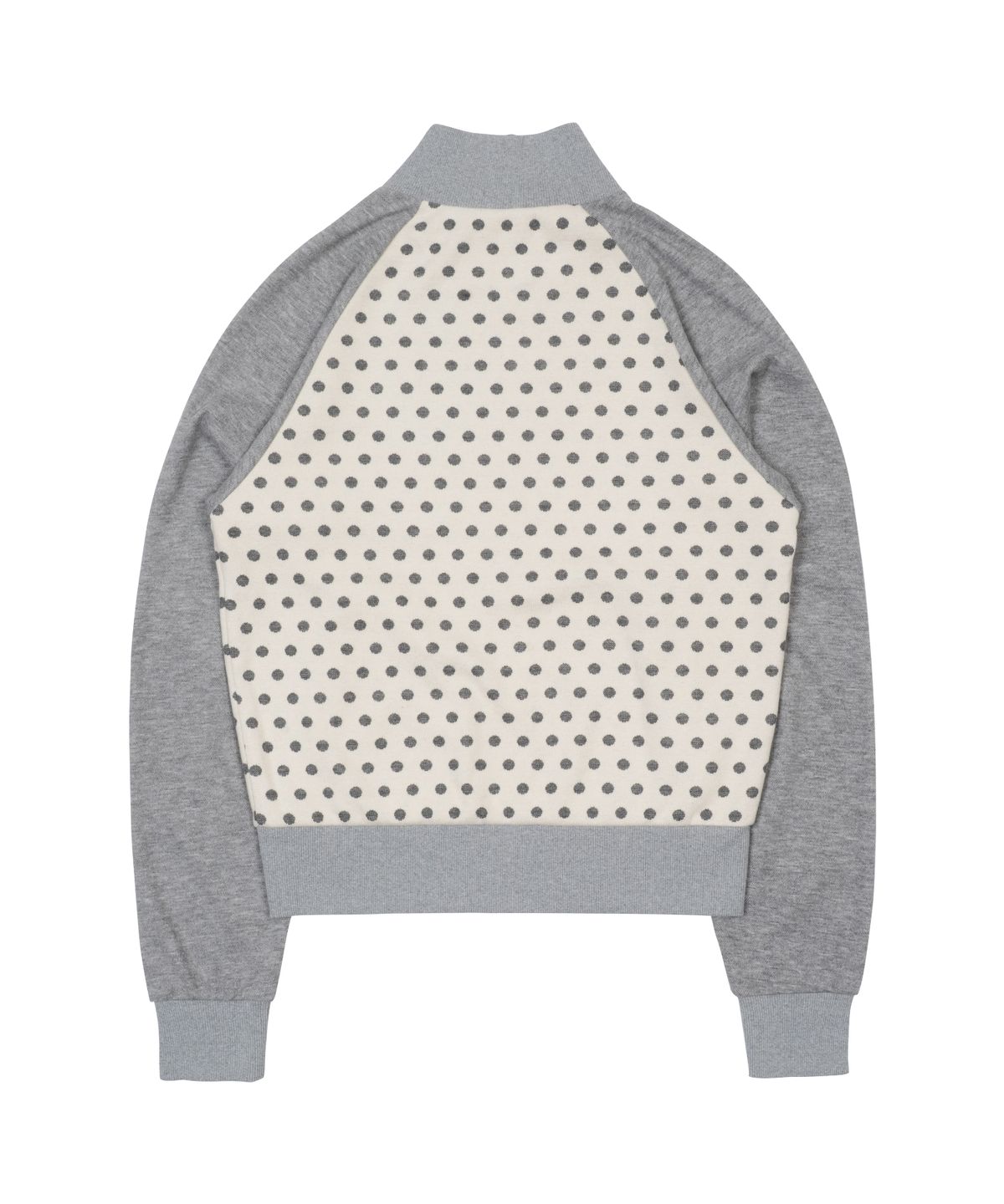 더콜디스트모먼트(THE COLDEST MOMENT) TCM dot raglan zip-up (beige/grey)