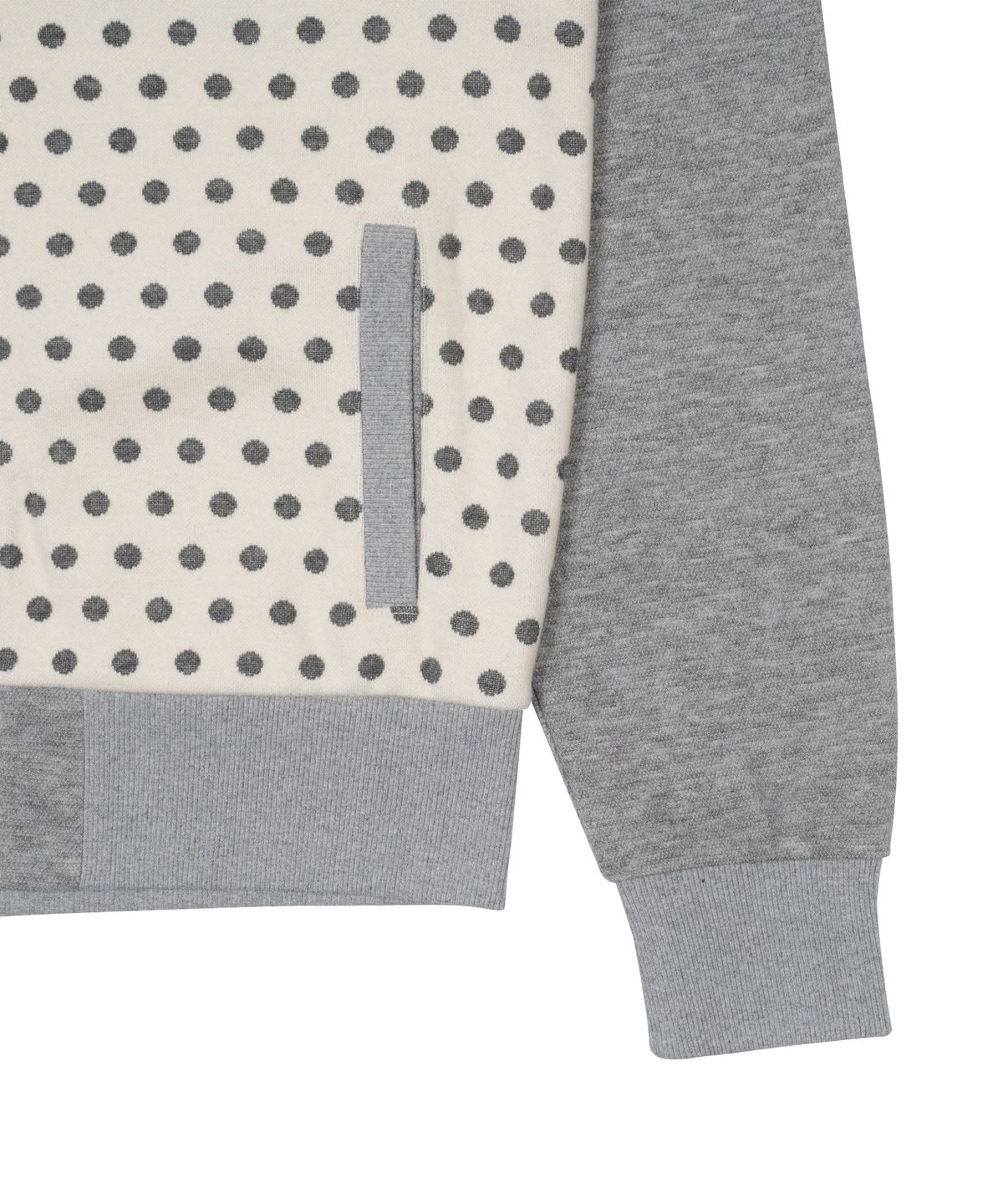 더콜디스트모먼트(THE COLDEST MOMENT) TCM dot raglan zip-up (beige/grey)