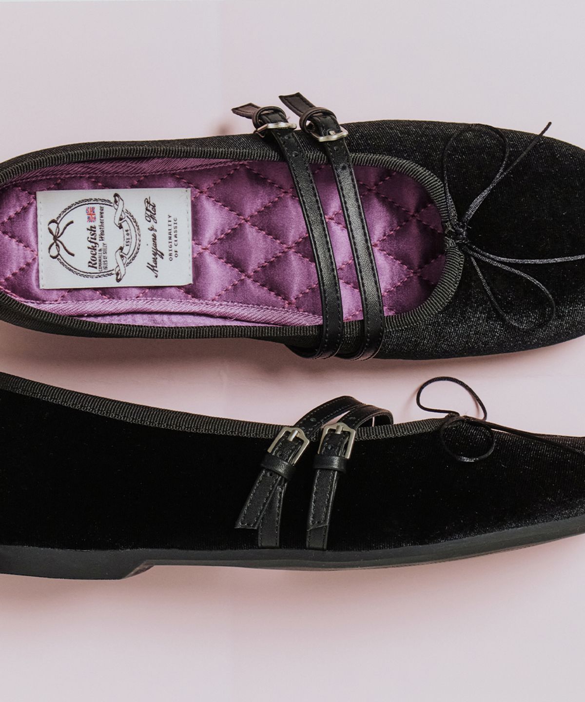 락피쉬웨더웨어(ROCKFISH WEATHERWEAR) SQUARE TOE TWO STRAP MARYJANES(VELVET) - 4 colors