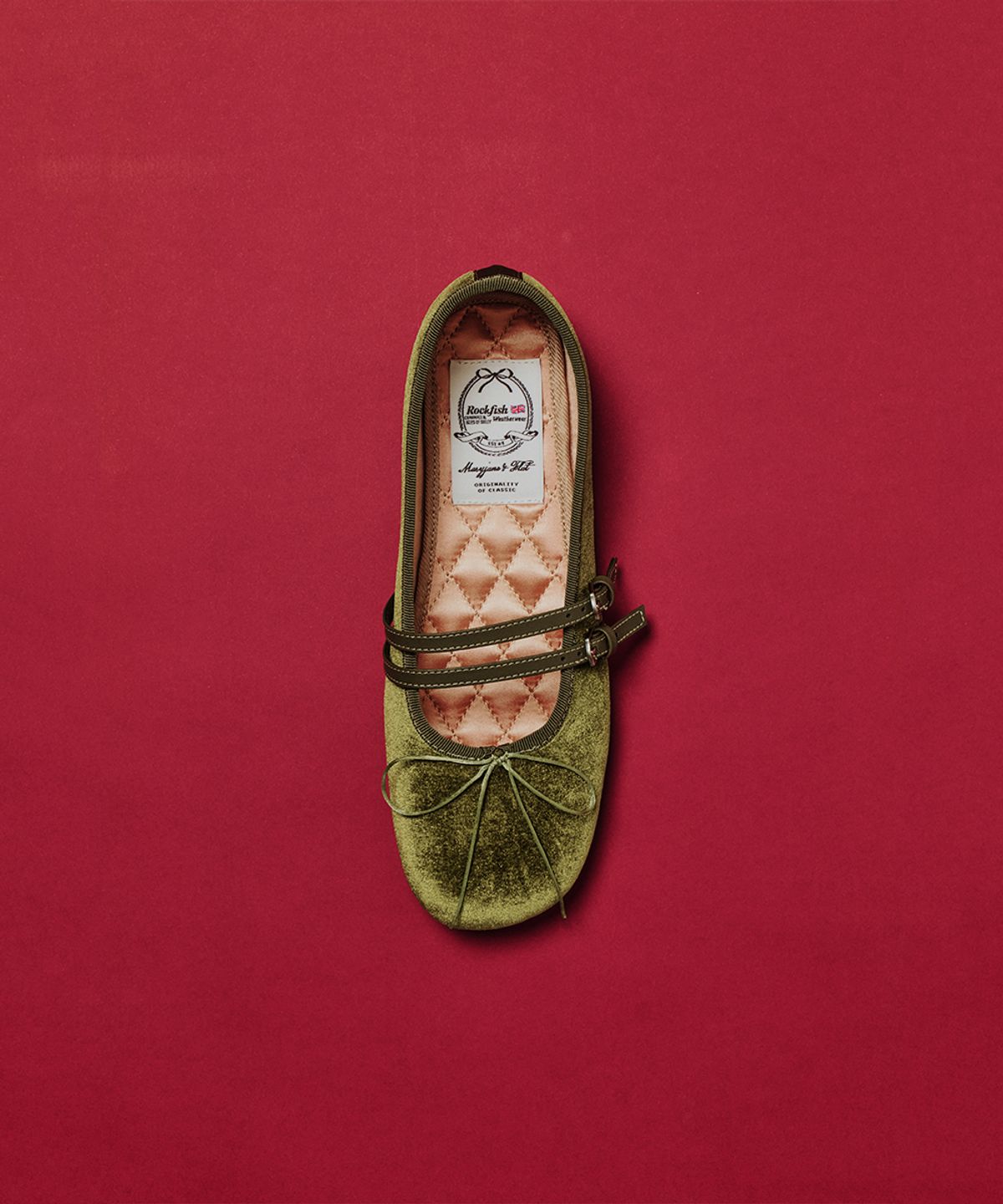 락피쉬웨더웨어(ROCKFISH WEATHERWEAR) SQUARE TOE TWO STRAP MARYJANES(VELVET) - 4 colors