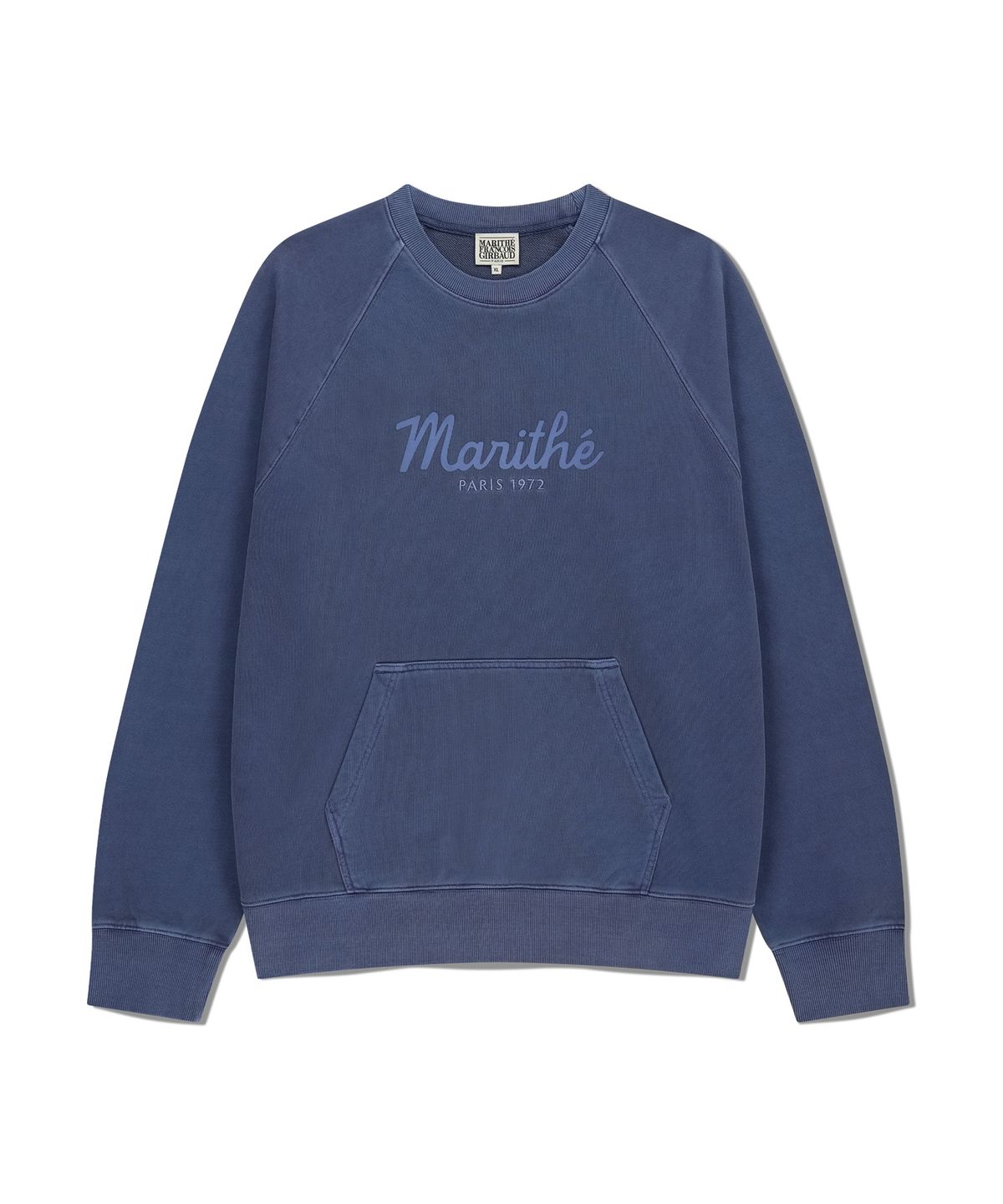 마리떼 프랑소와 저버(MARITHÉ + FRANҪOIS GIRBAUD) GARMENT DYED OVERSIZED SWEATSHIRT navy