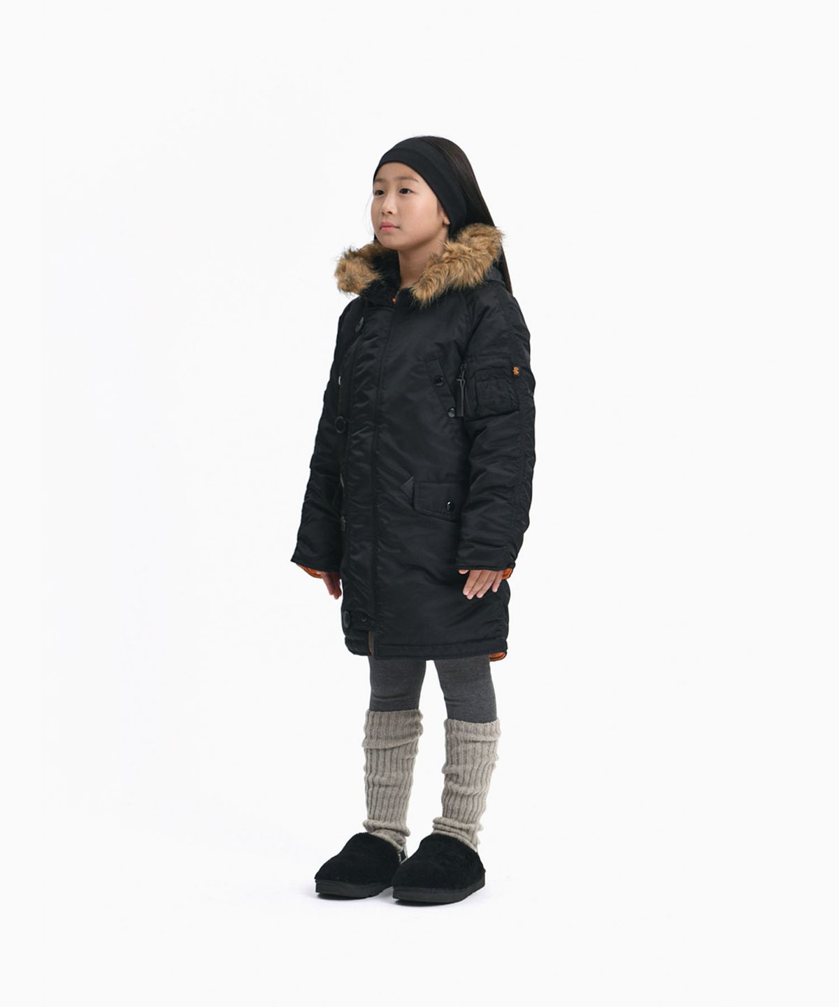 알파 인더스트리 키즈(ALPHA INDUSTRIES KIDS) 키즈 N-3B 파카 블랙