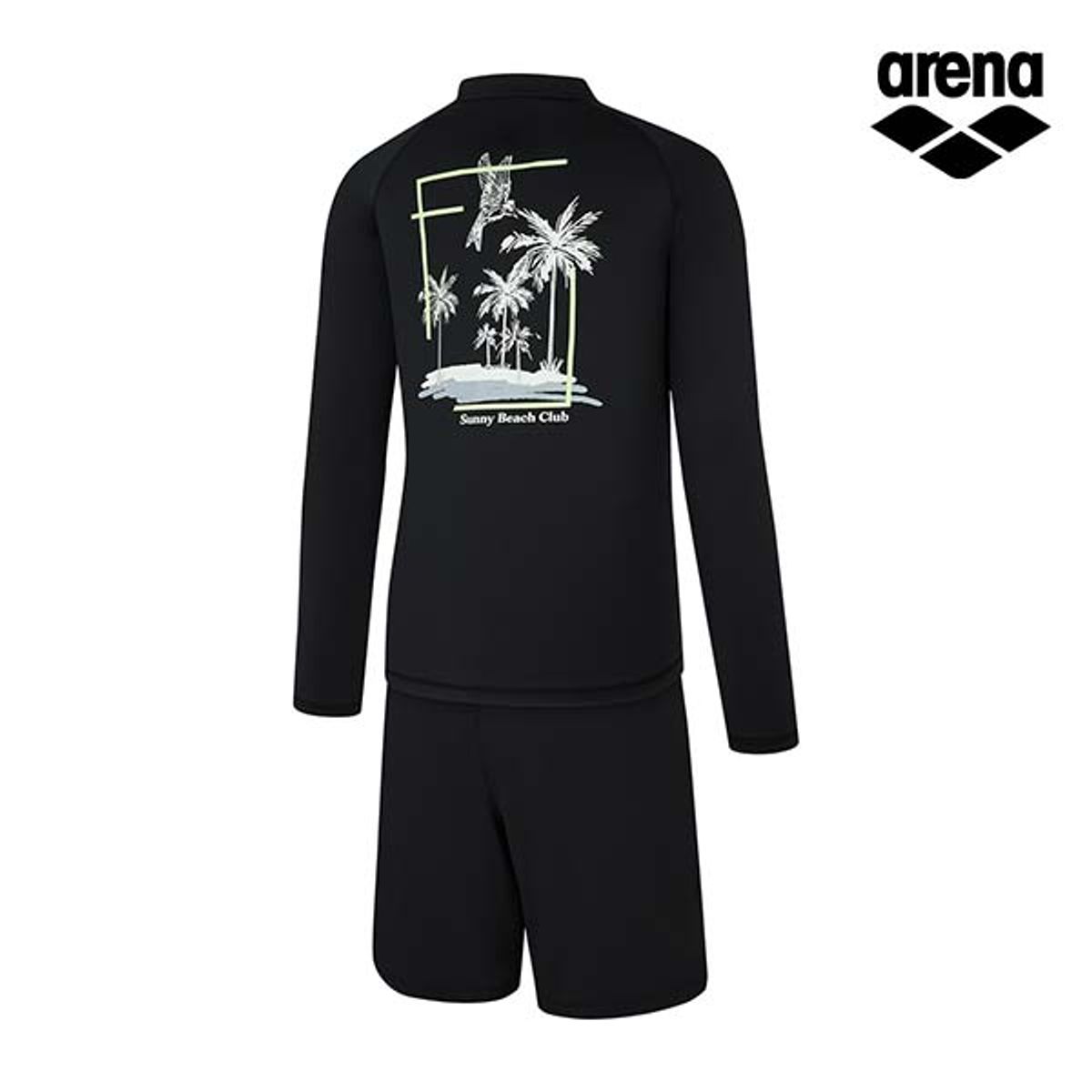 아레나(ARENA) 코코스 릴렉스핏 집업 래쉬가드 세트 A5BM1PC10BLK