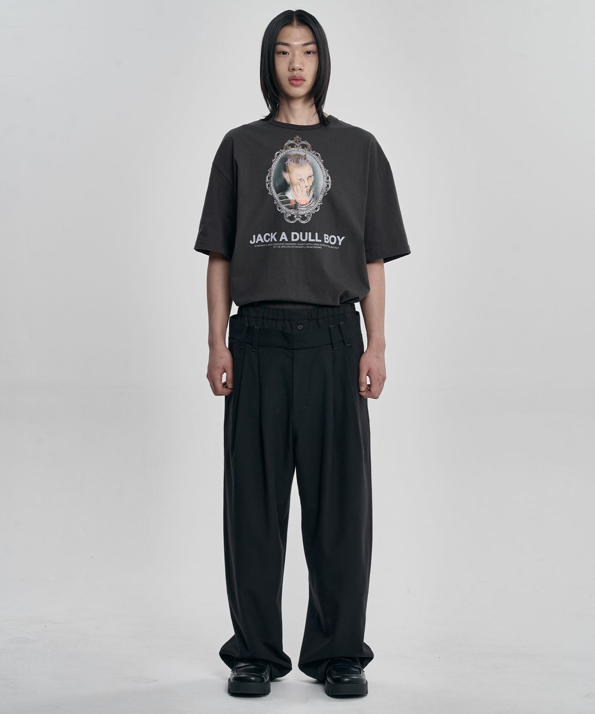아조바이아조(AJOBYAJO) Double Layered Pants [BLACK]