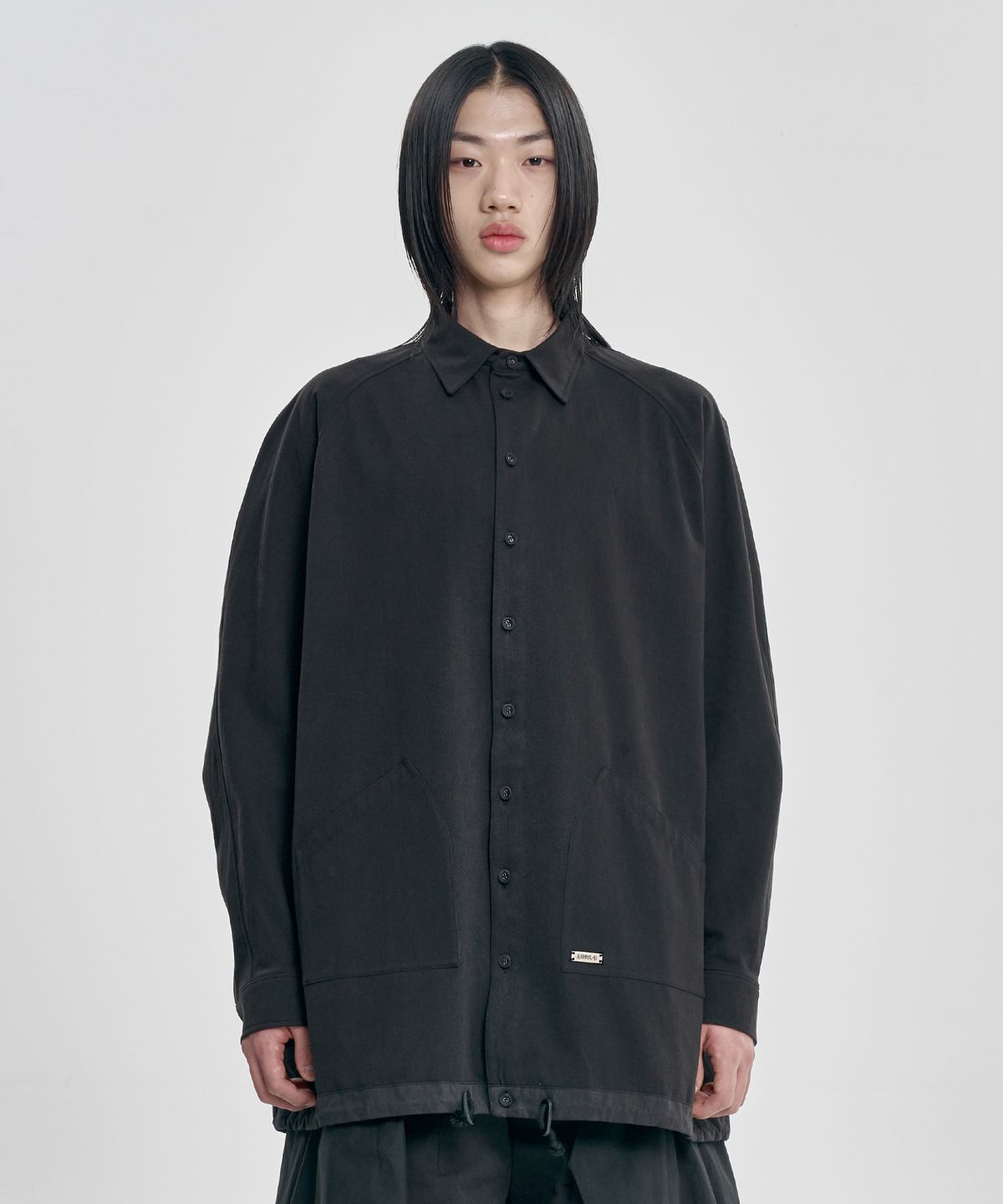아조바이아조(AJOBYAJO) 3D Raglan String Overshirt [BLACK]