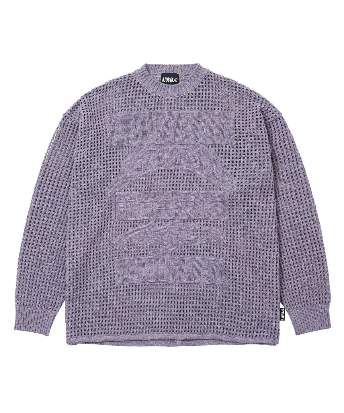 아조바이아조(AJOBYAJO) Total Logo Drop Needle Sweater [LILAC]