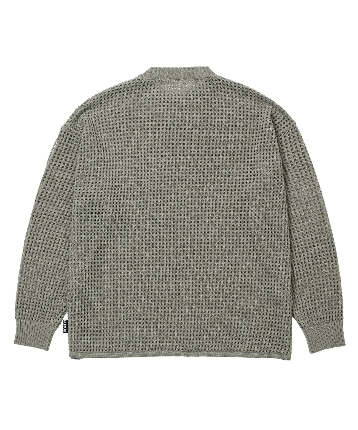 아조바이아조(AJOBYAJO) Total Logo Drop Needle Sweater [ASH KHAKI]