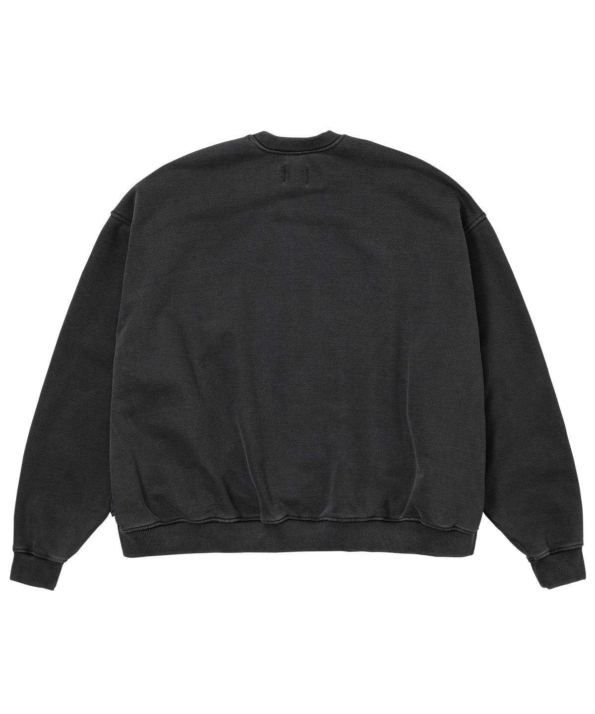 아조바이아조(AJOBYAJO) Twofold Wide Washed Sweatshirt [CHARCOAL]
