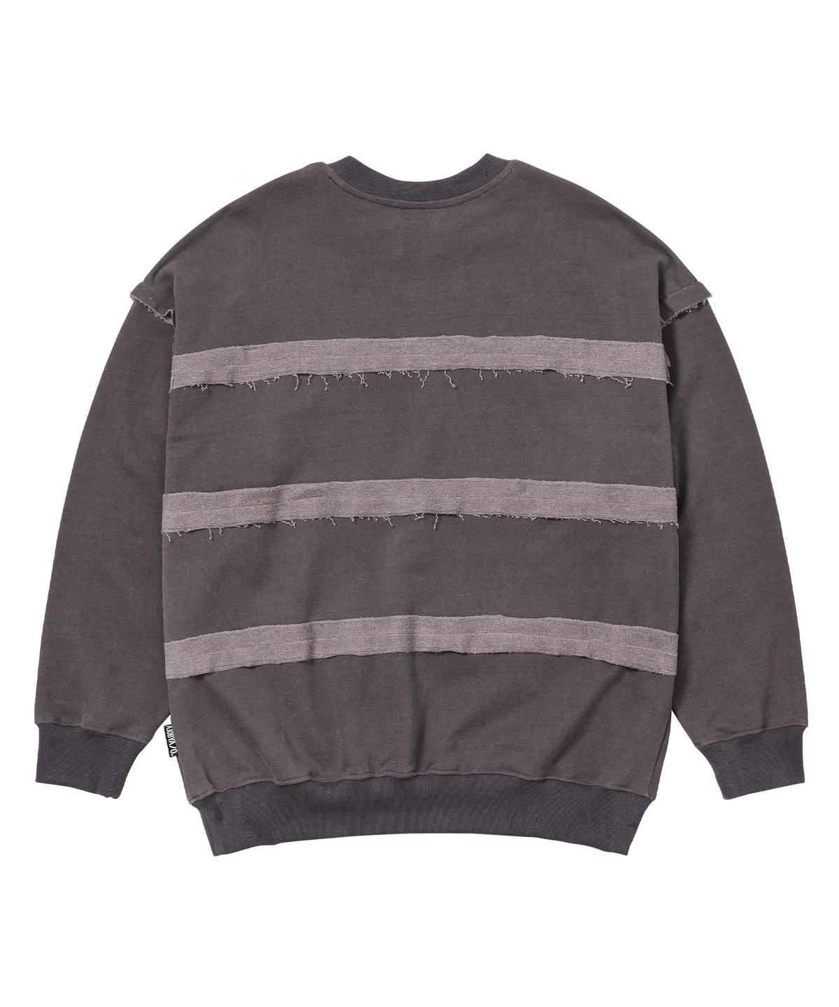 아조바이아조(AJOBYAJO) Inside Out Stripe Sweatshirt [BROWN]