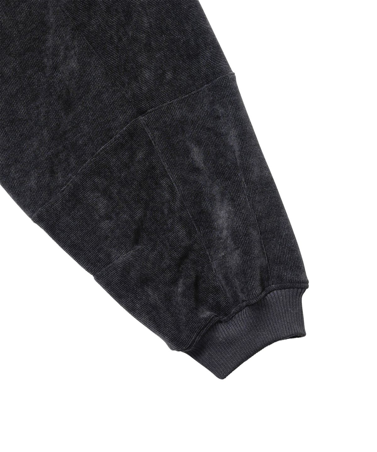 아조바이아조(AJOBYAJO) Corduroy Short Zip-Up Hoodie [BLACK]