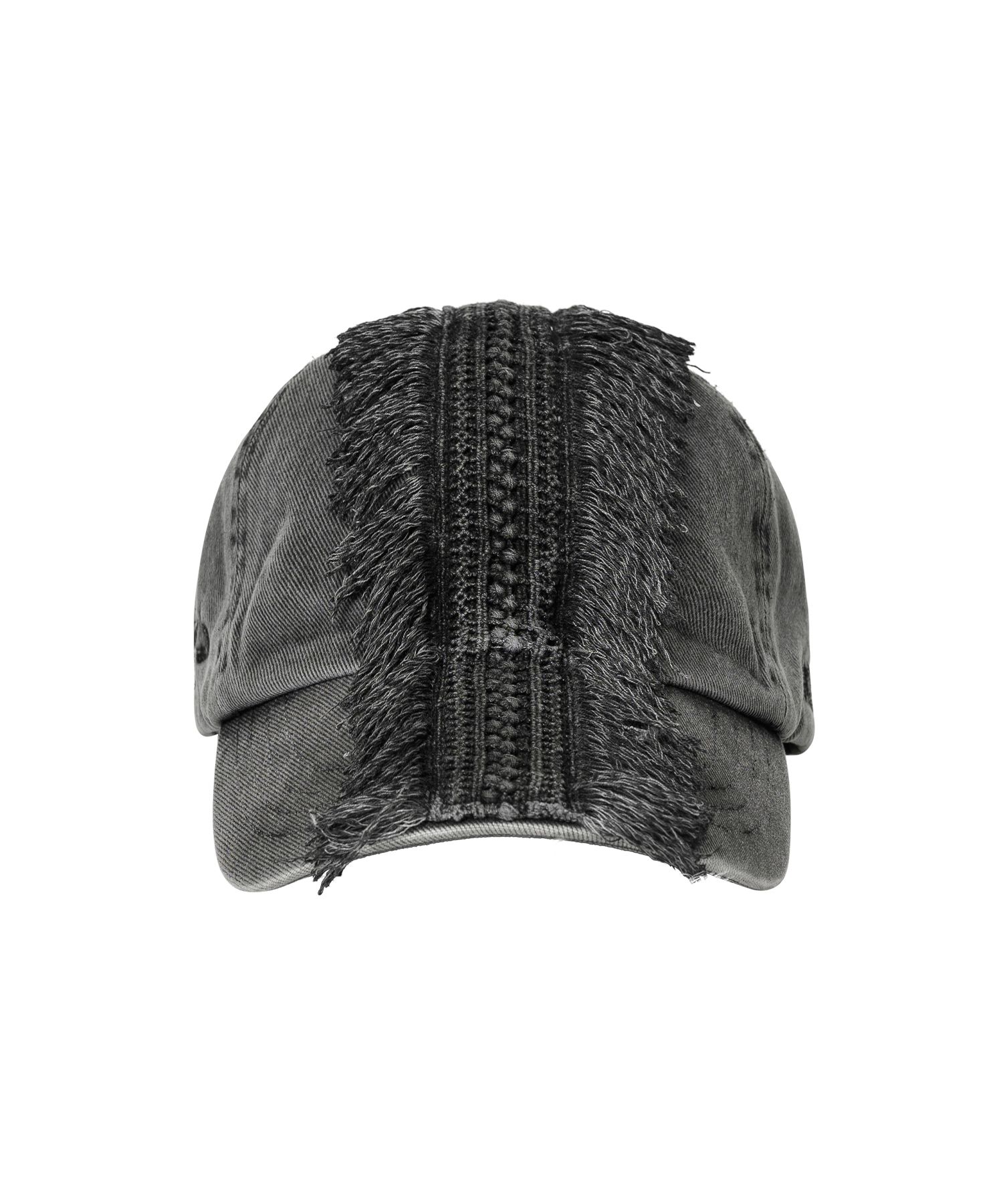MUSINSA | AJOBYAJO Lace Trimming Washed Cap [CHARCOAL]