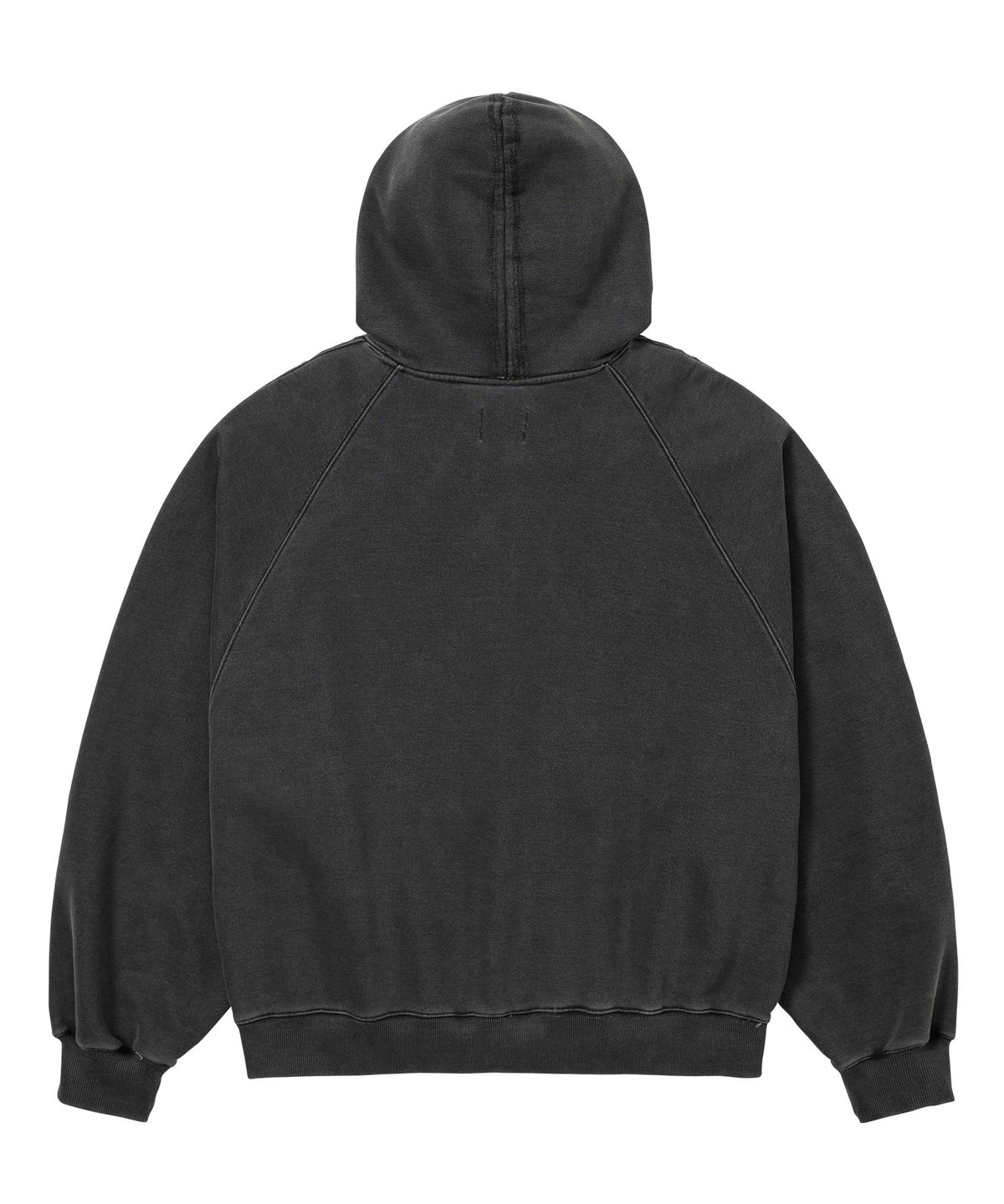 아조바이아조(AJOBYAJO) Raglan Lace Trimming Hoodie [CHARCOAL]