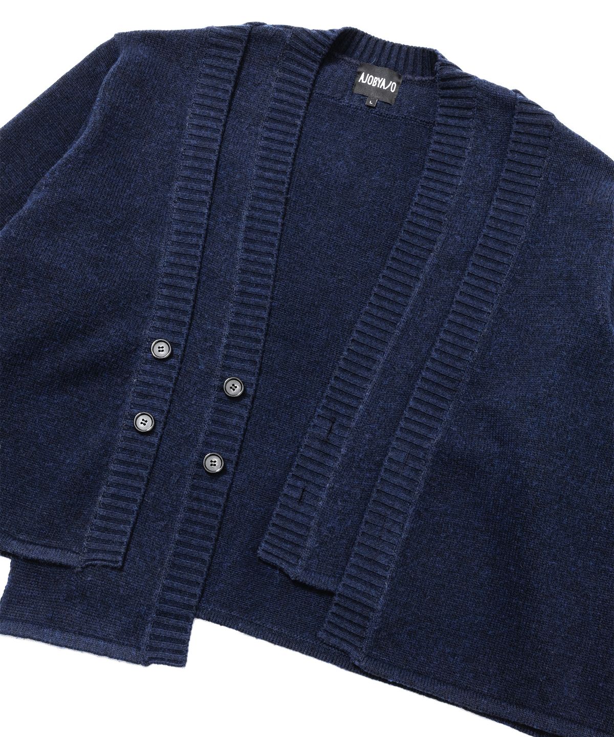 아조바이아조(AJOBYAJO) Double Layered Cardigan [NAVY]
