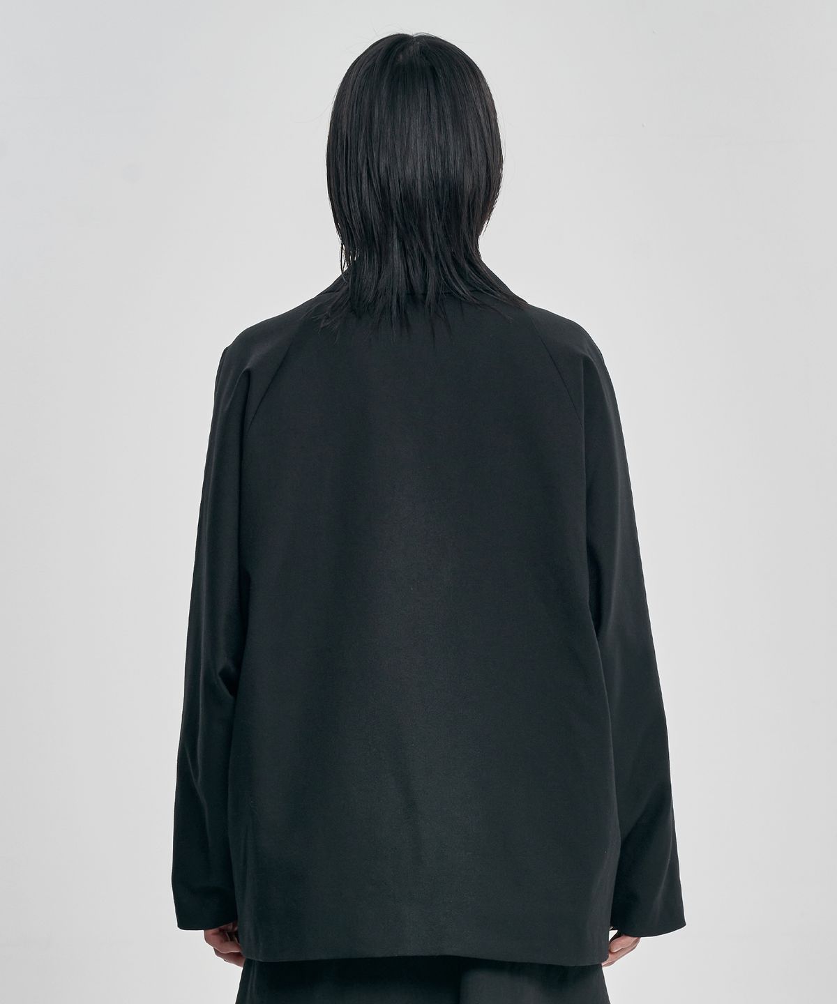 아조바이아조(AJOBYAJO) Wool Blended Batwing Jacket [BLACK]