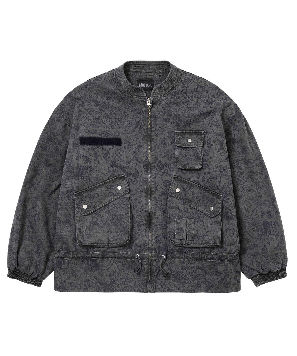 아조바이아조(AJOBYAJO) Vintage Washed Paisley String Jacket [CHARCOAL]