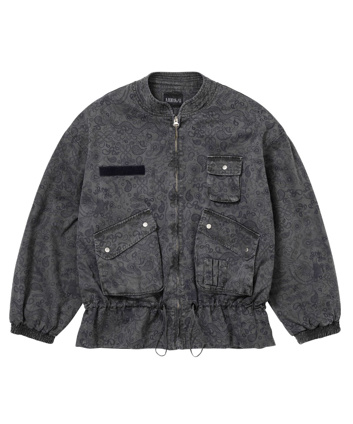 아조바이아조(AJOBYAJO) Vintage Washed Paisley String Jacket [CHARCOAL]
