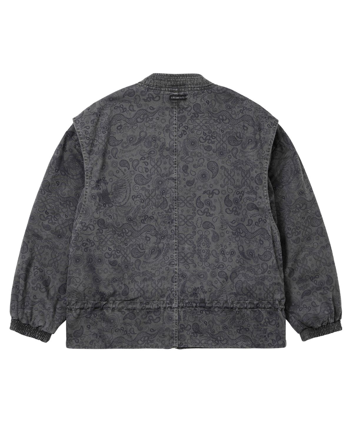 아조바이아조(AJOBYAJO) Vintage Washed Paisley String Jacket [CHARCOAL]