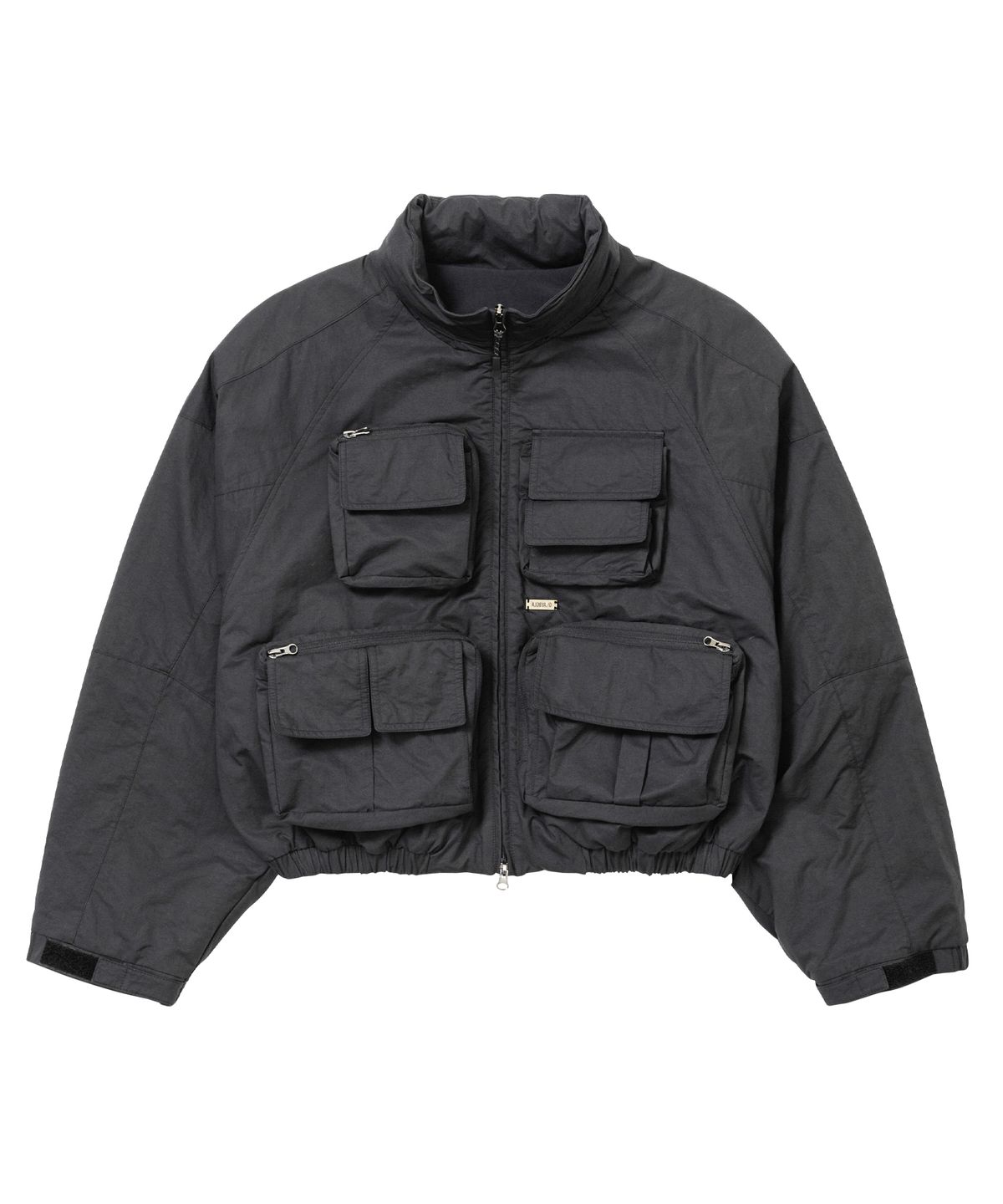 아조바이아조(AJOBYAJO) Cargo Nylon Short Jacket [BLACK]