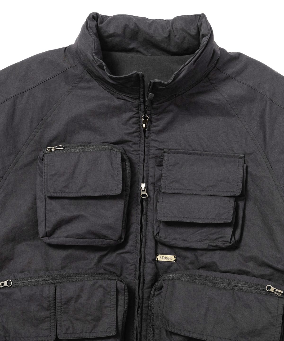 아조바이아조(AJOBYAJO) Cargo Nylon Short Jacket [BLACK]