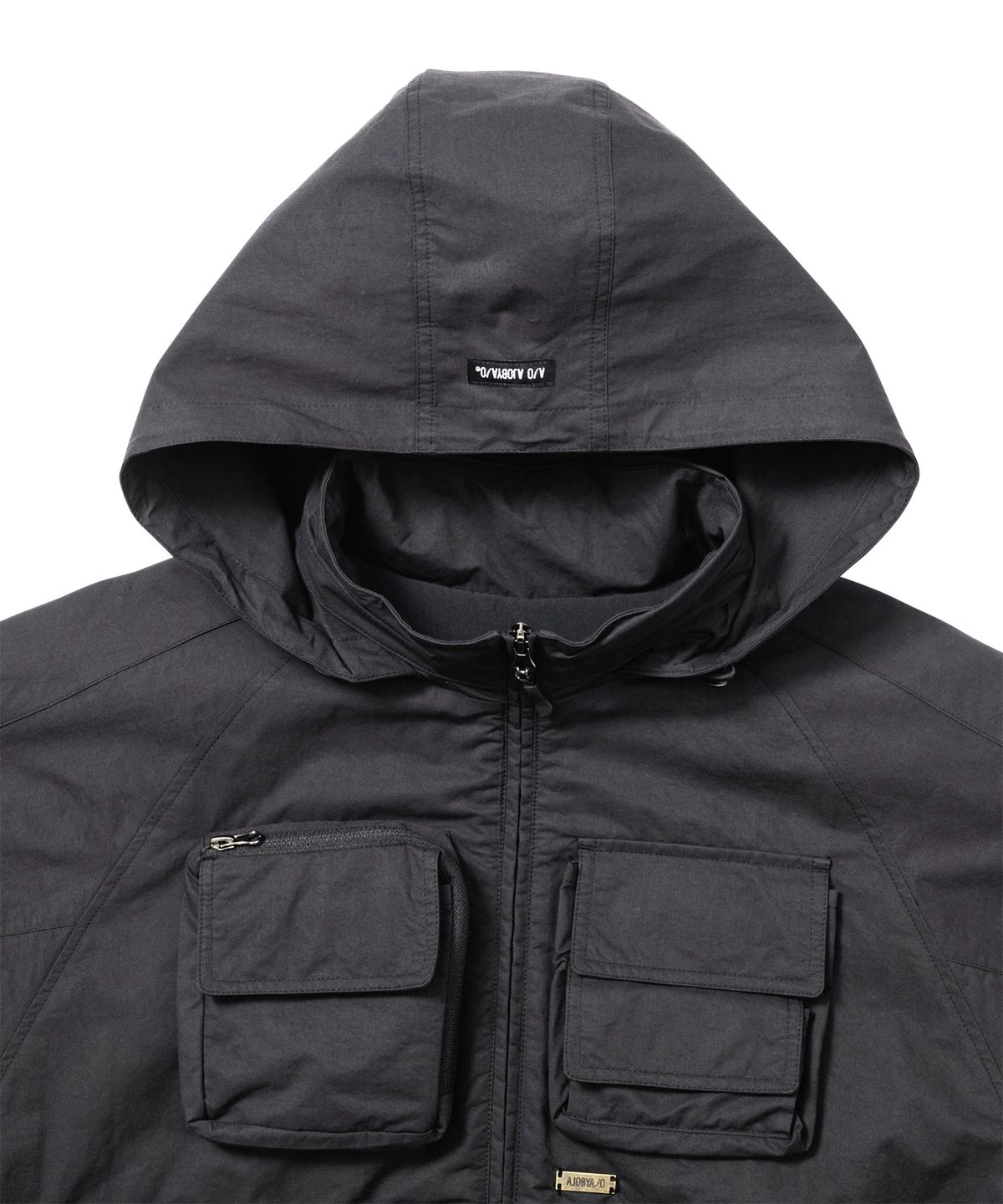 아조바이아조(AJOBYAJO) Cargo Nylon Short Jacket [BLACK]