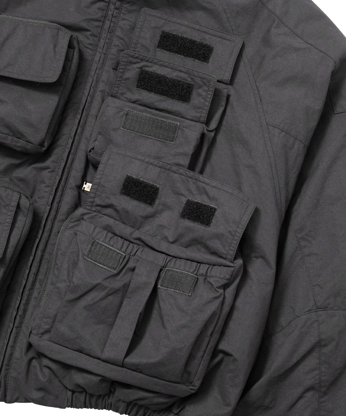 아조바이아조(AJOBYAJO) Cargo Nylon Short Jacket [BLACK]