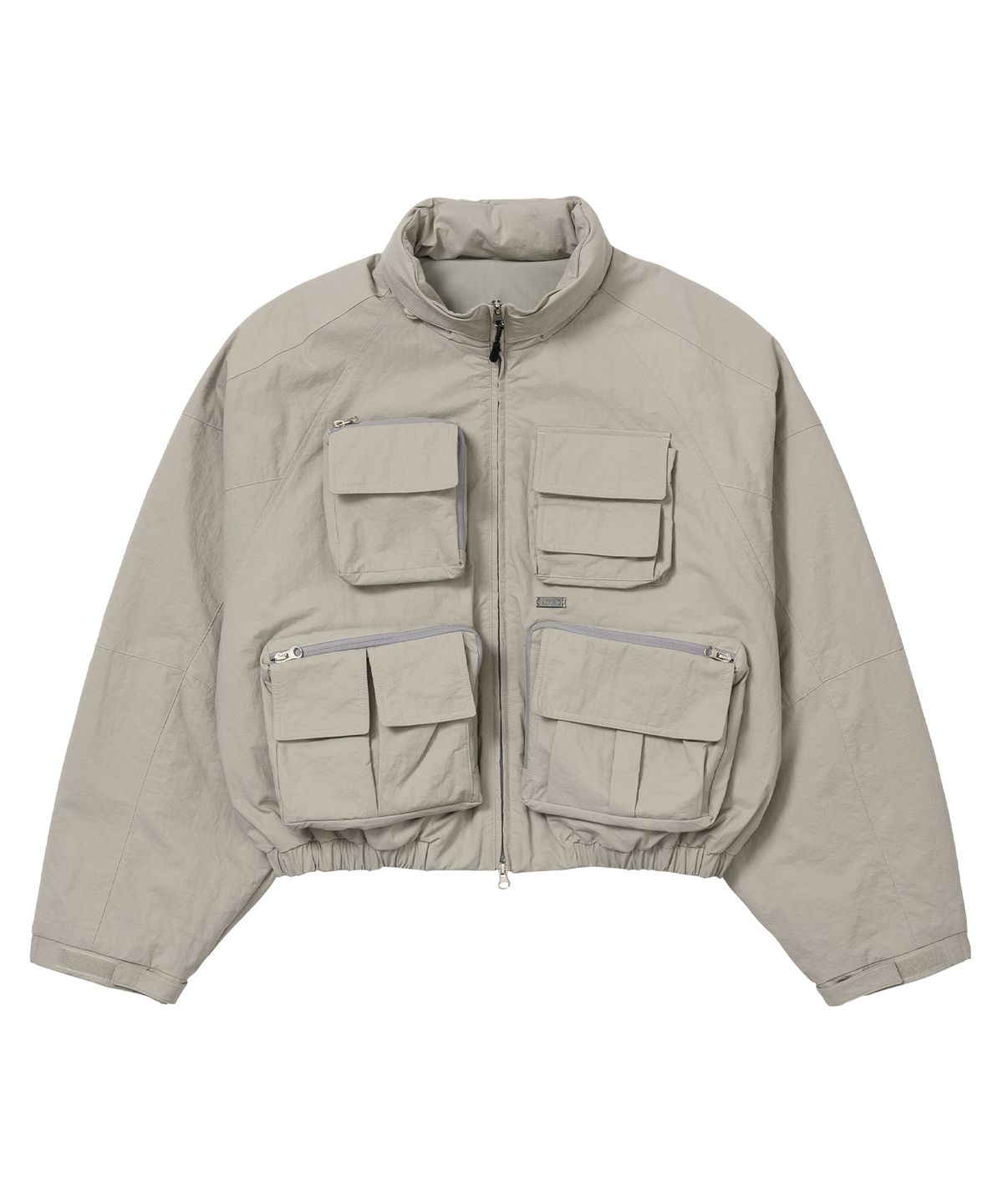아조바이아조(AJOBYAJO) Cargo Nylon Short Jacket [LIGHT GREY]