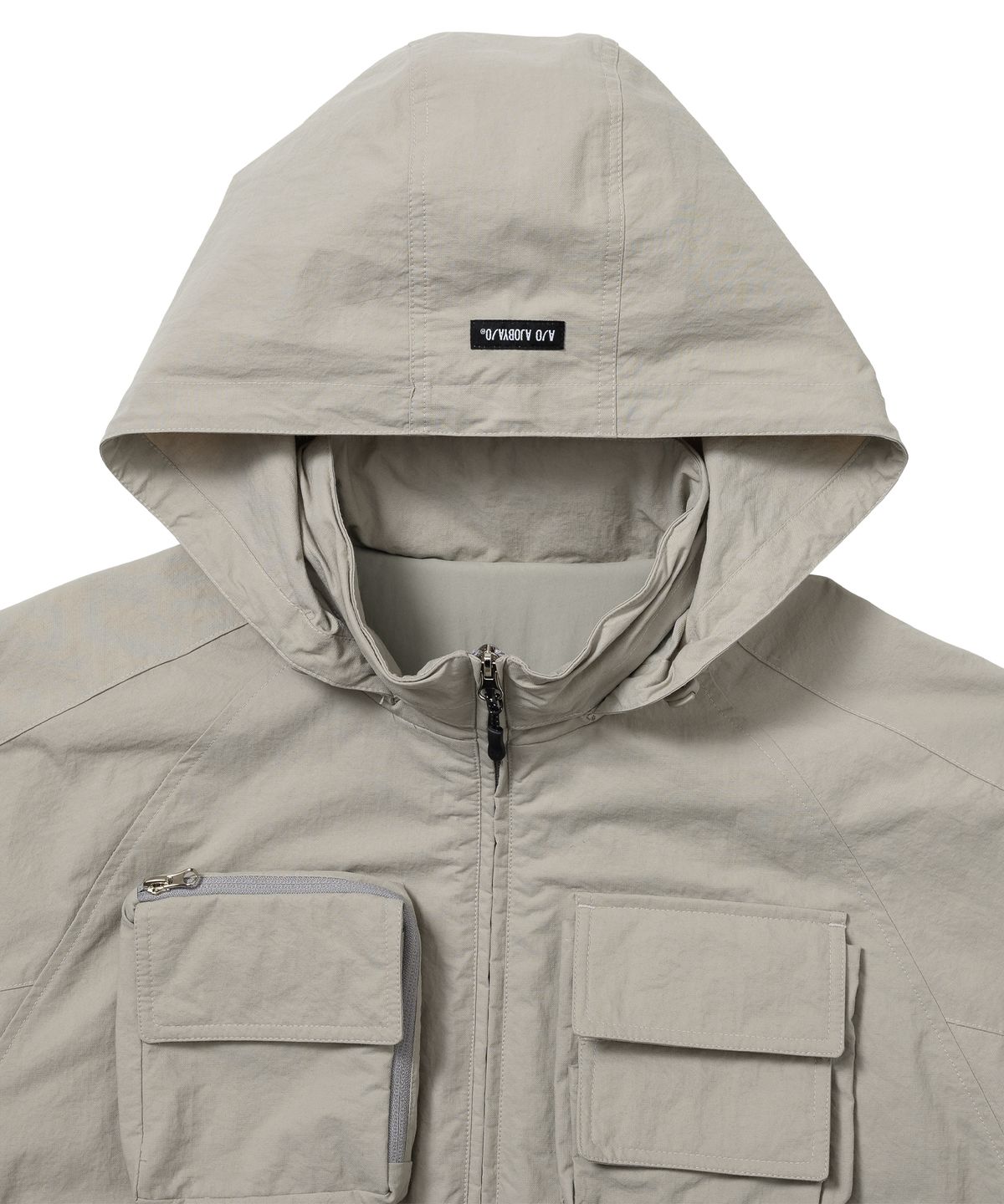 아조바이아조(AJOBYAJO) Cargo Nylon Short Jacket [LIGHT GREY]