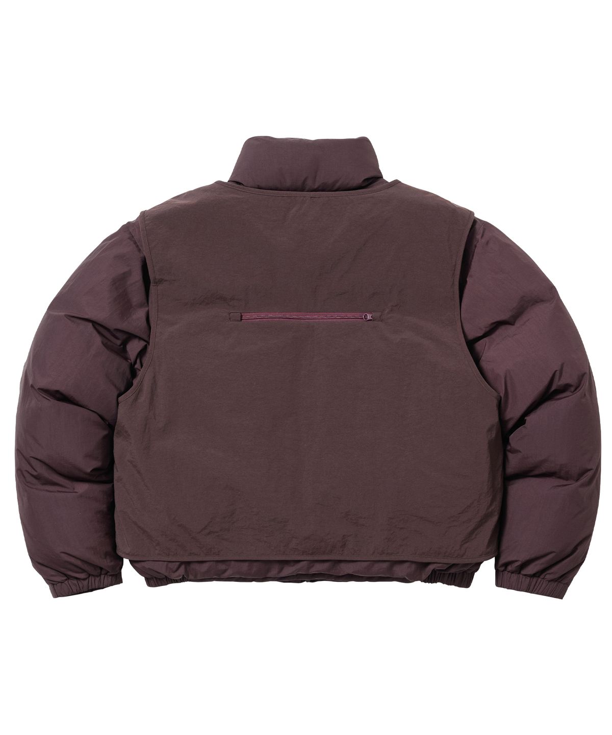 아조바이아조(AJOBYAJO) Cargo Vest Layered Padded Jacket [BROWN]