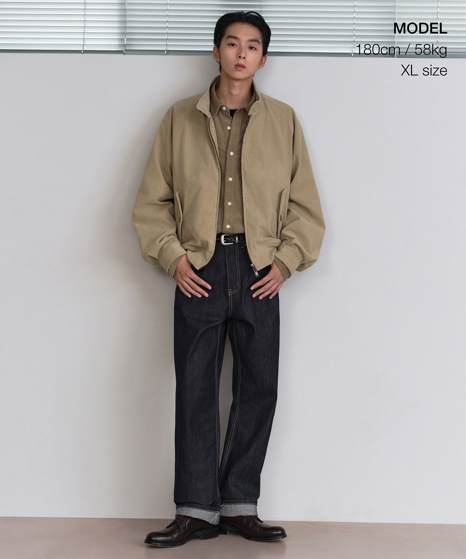 MUSINSA公式 | MUSINSA STANDARD 8W コーデュロイハリントンジャケット 
