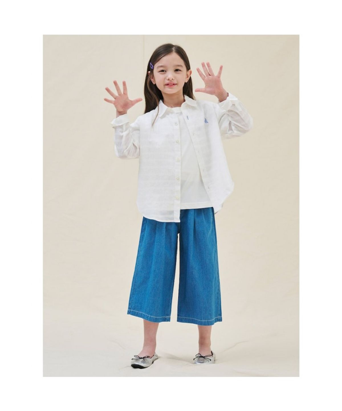 빈폴 키즈(BEANPOLE KIDS) 오버핏 시어 셔츠  화이트 (BI5764U901) (BI5764U901) (BI5764U901)