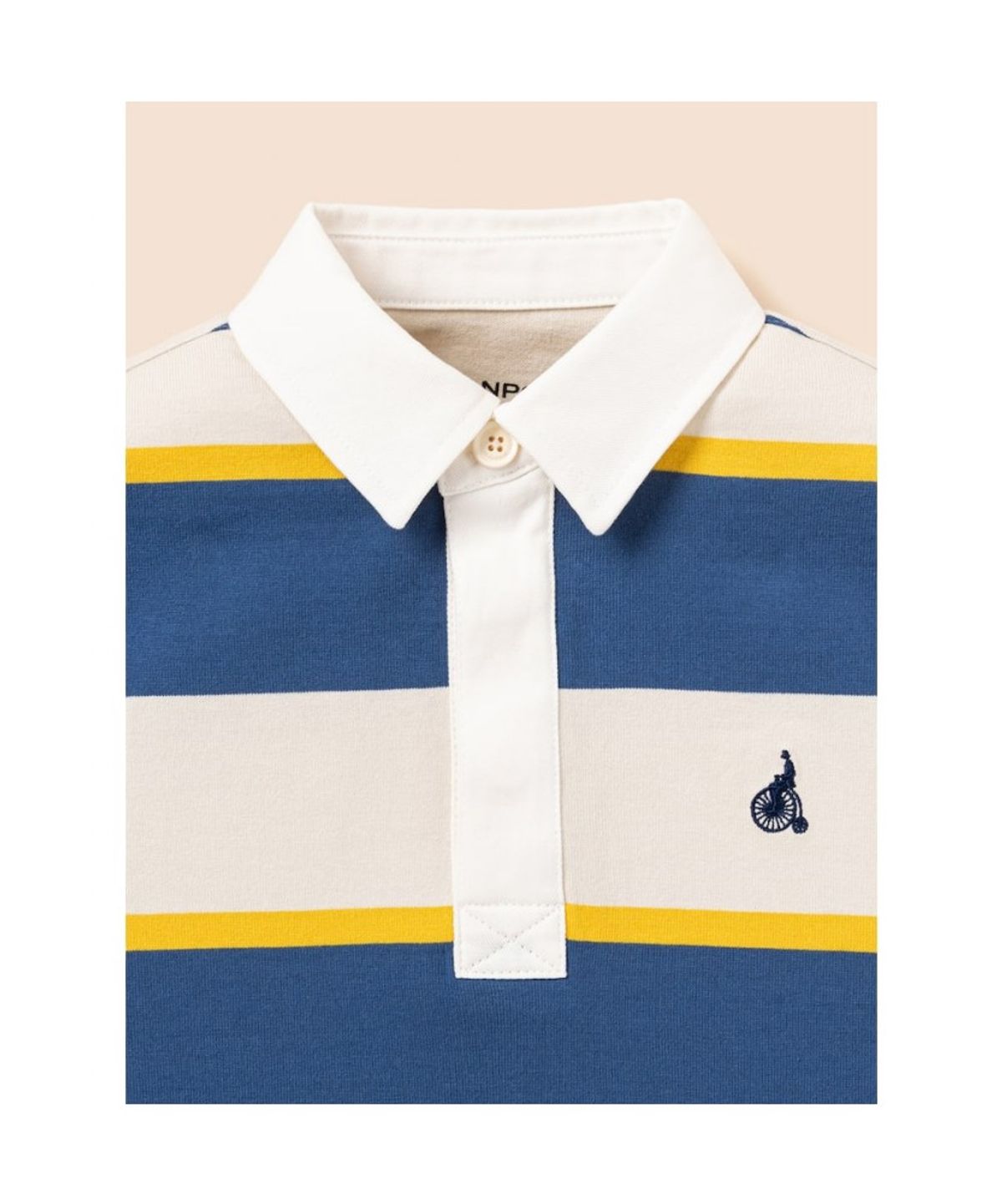 빈폴 키즈(BEANPOLE KIDS) 스트라이프 럭비 긴팔 티셔츠  아이보리 (BI5841U020) (BI5841U020) (BI5841U020)