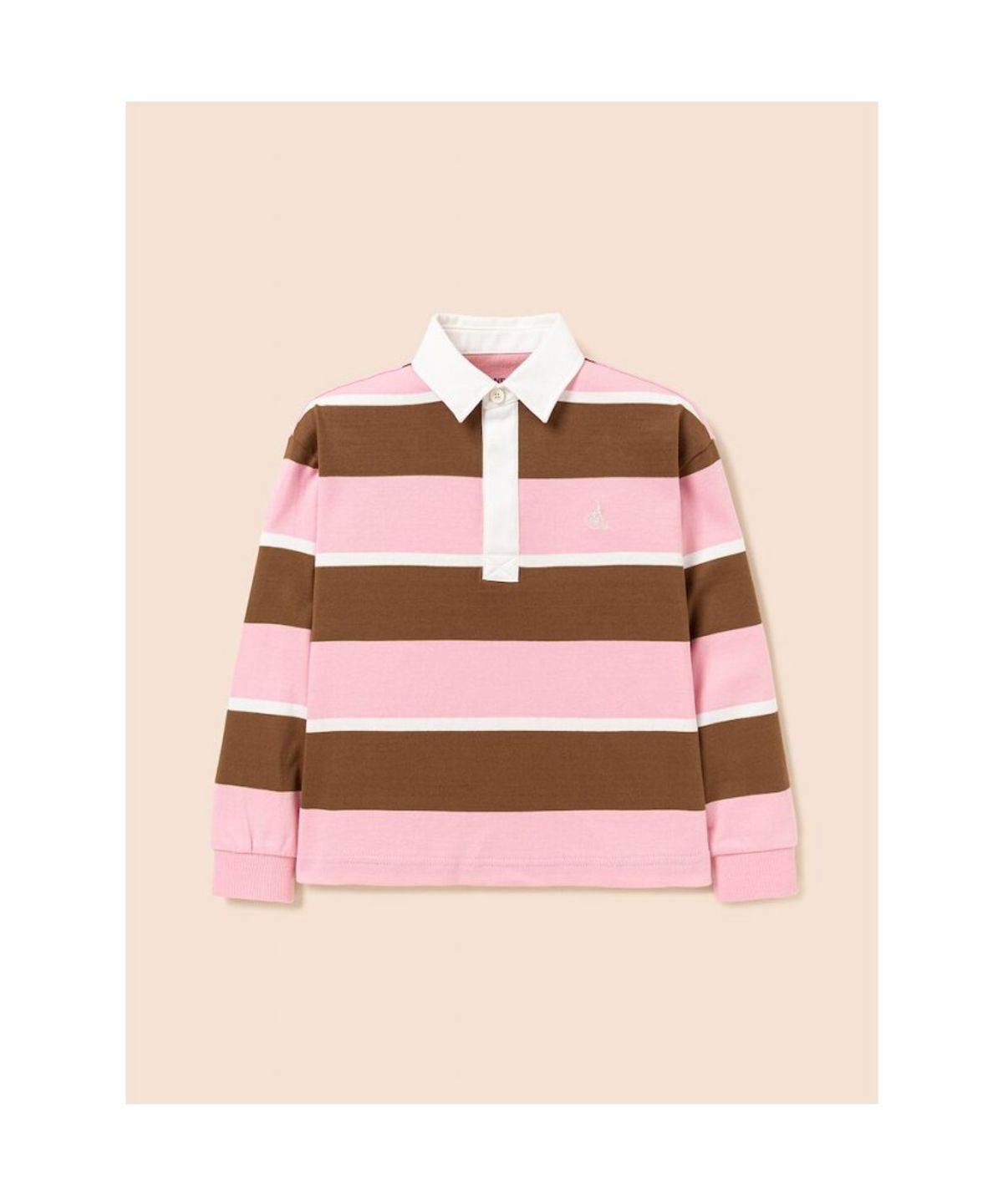 빈폴 키즈(BEANPOLE KIDS) 스트라이프 럭비 긴팔 티셔츠  핑크 (BI5841U02X) (BI5841U02X) (BI5841U02X)