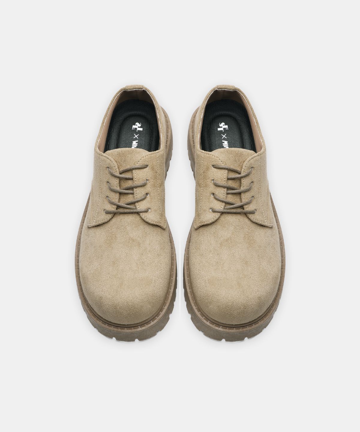 식스핏(6FT) [미누의 코디 x 식스핏] BOLD TOE DERBY (SAND BEIGE)