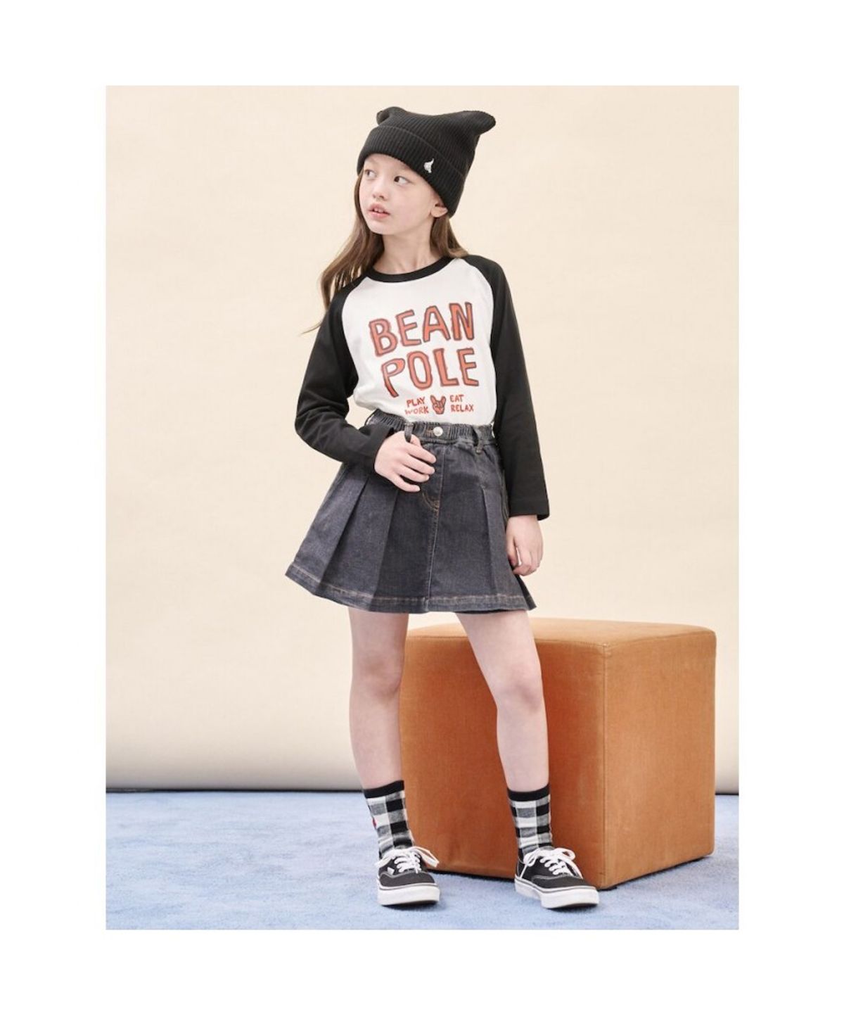 빈폴 키즈(BEANPOLE KIDS) 그래픽 래글런 긴팔 티셔츠  화이트 (BI5841U081) (BI5841U081)