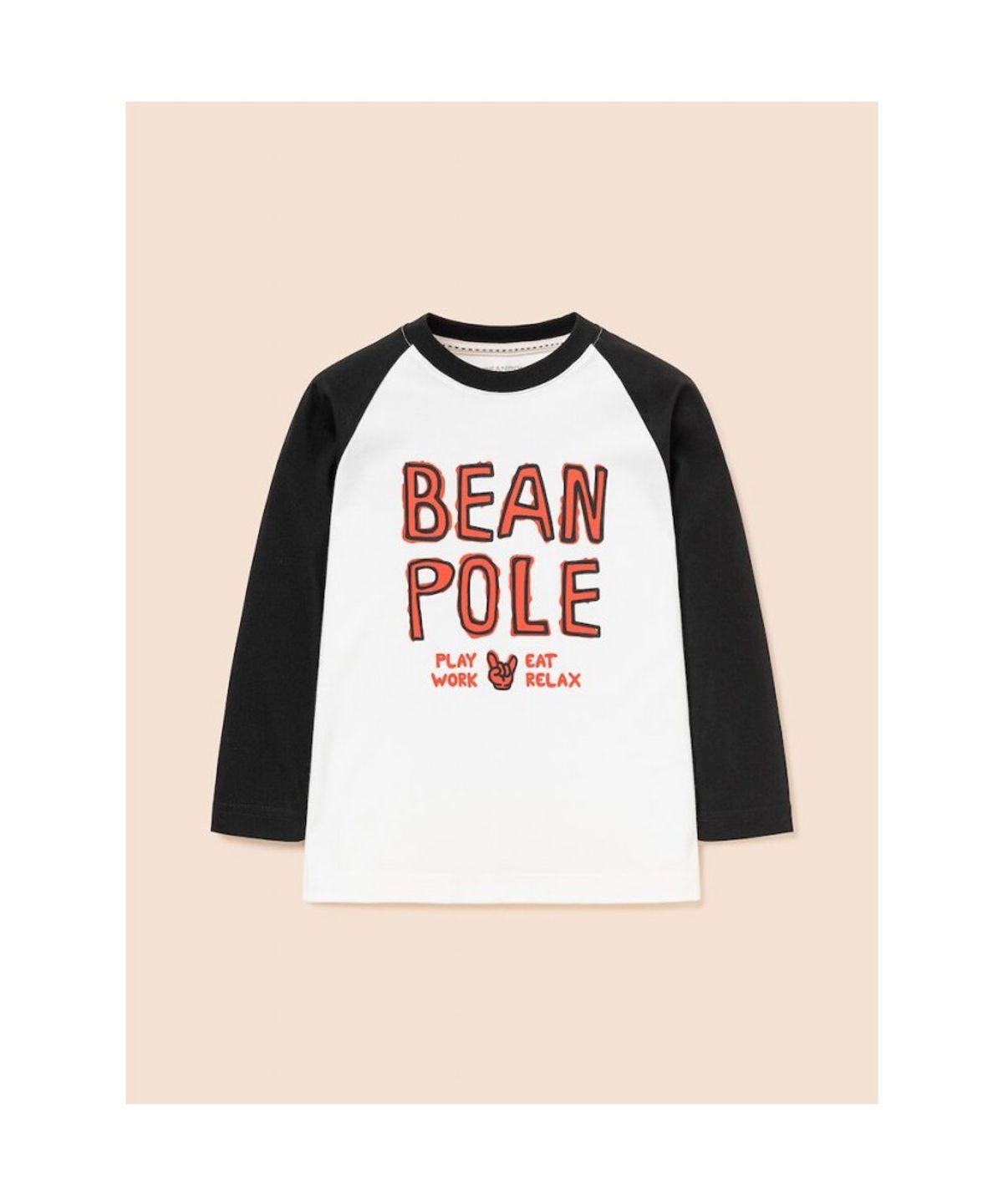 빈폴 키즈(BEANPOLE KIDS) 그래픽 래글런 긴팔 티셔츠  화이트 (BI5841U081) (BI5841U081)