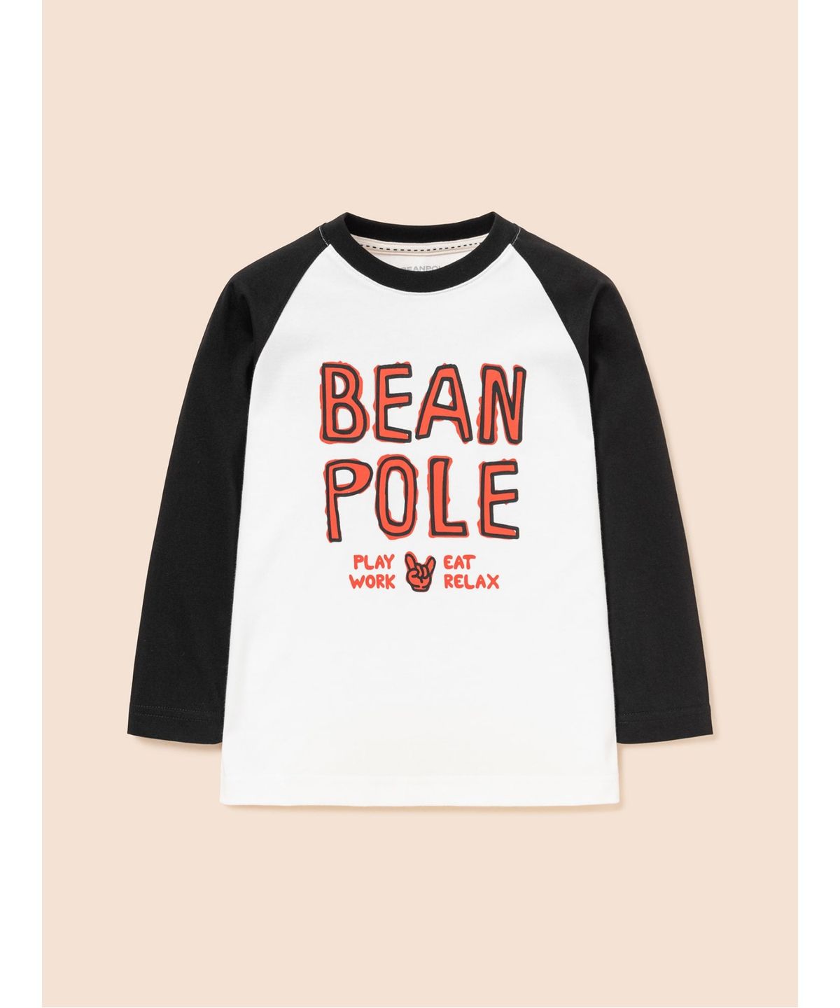 빈폴 키즈(BEANPOLE KIDS) 그래픽 래글런 긴팔 티셔츠  화이트 (BI5841U081) (BI5841U081)
