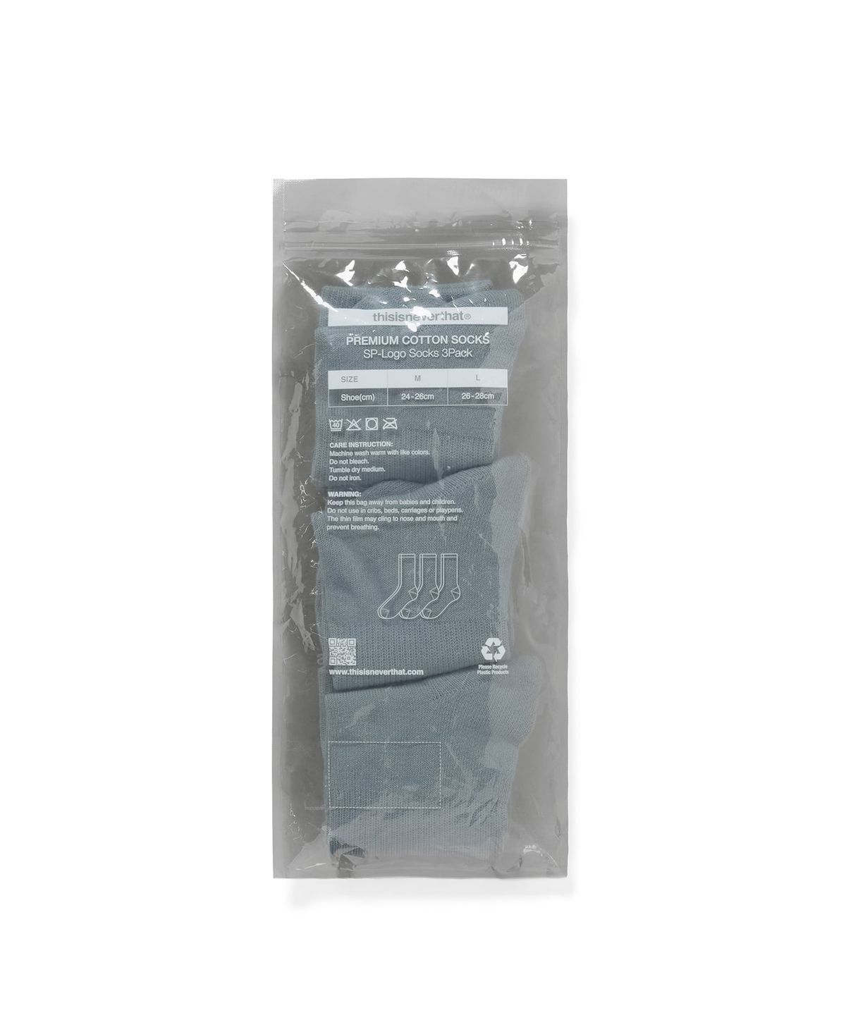디스이즈네버댓(THISISNEVERTHAT) SP-Logo Socks 3Pack Light Blue
