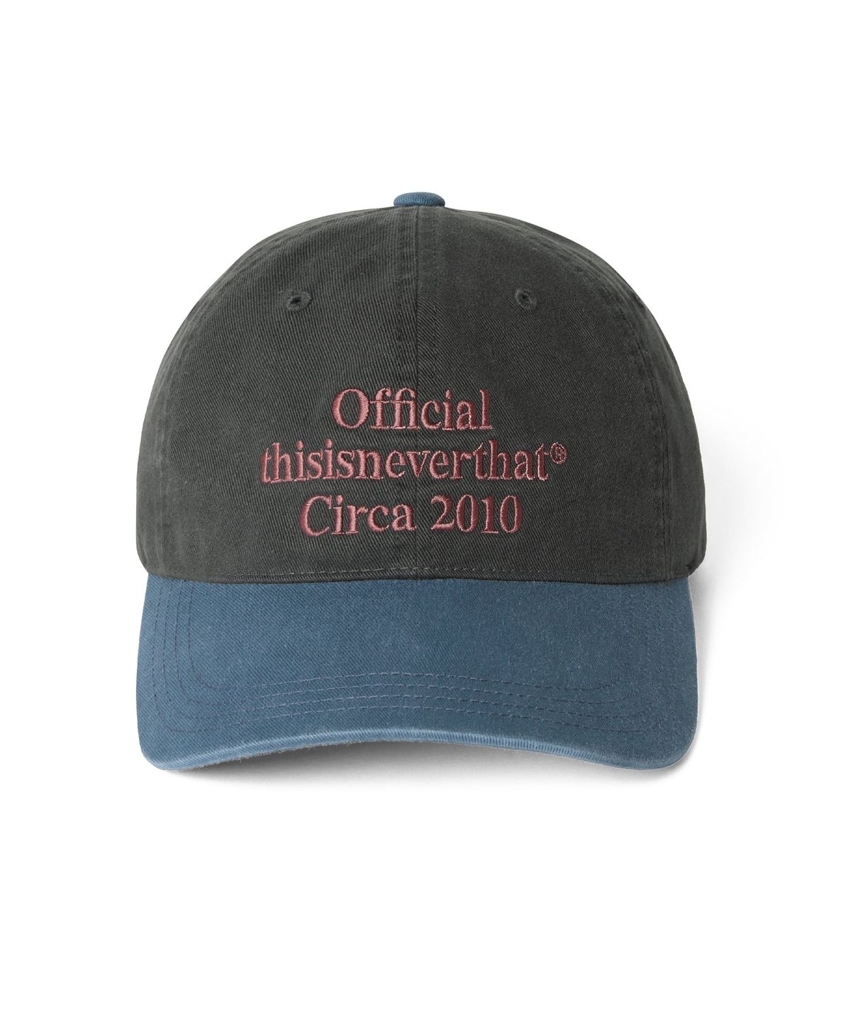 디스이즈네버댓(THISISNEVERTHAT) Times Cap Charcoal/Blue