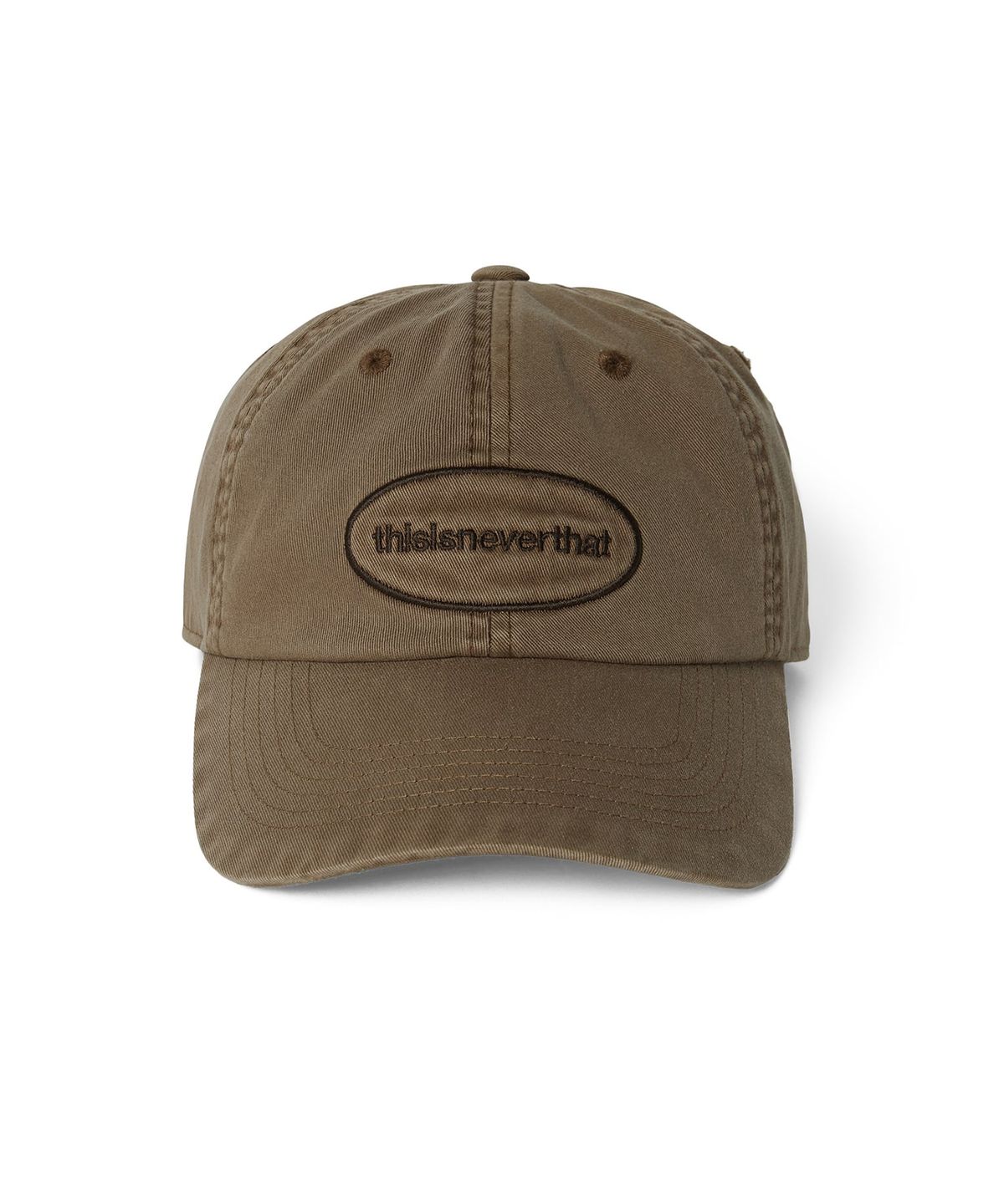 디스이즈네버댓(THISISNEVERTHAT) (FW25) Overdyed E/T-Logo Cap Camel