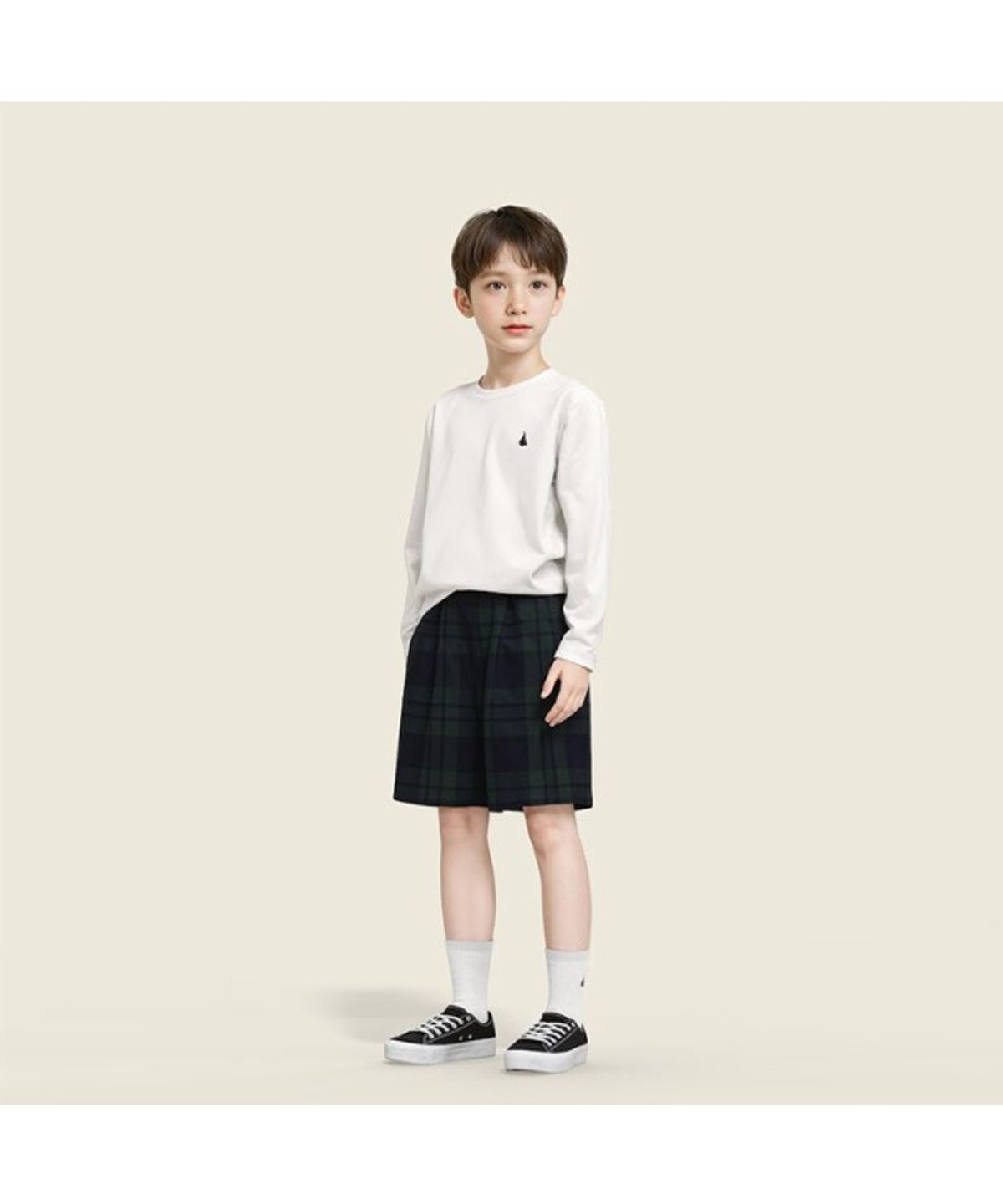 빈폴 키즈(BEANPOLE KIDS) [Essential] 수피마 베이직 긴소매 티셔츠  아이보리 (BI5841UE10) (BI5841UE10)