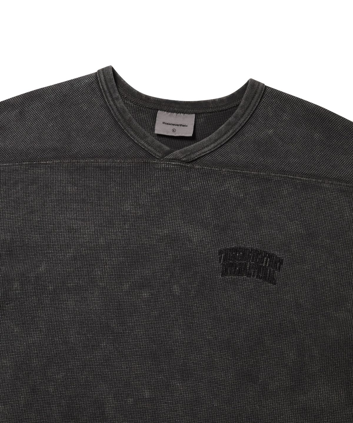 디스이즈네버댓(THISISNEVERTHAT) Waffle Rugby Tee Charcoal