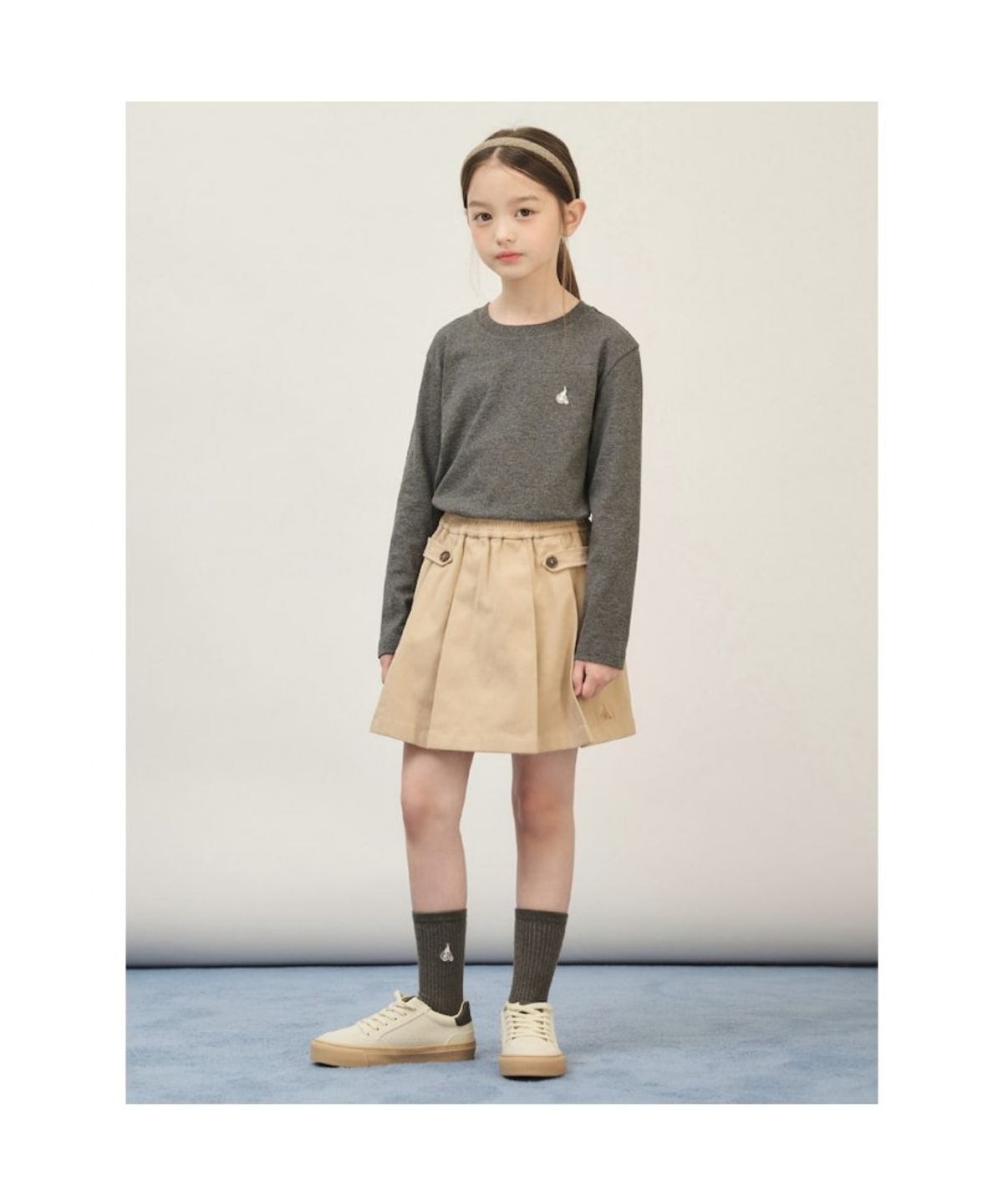 빈폴 키즈(BEANPOLE KIDS) [Essential] 수피마 베이직 긴소매 티셔츠  애쉬 (BI5841UE14) (BI5841UE14) (BI5841UE14) (BI5841UE14)