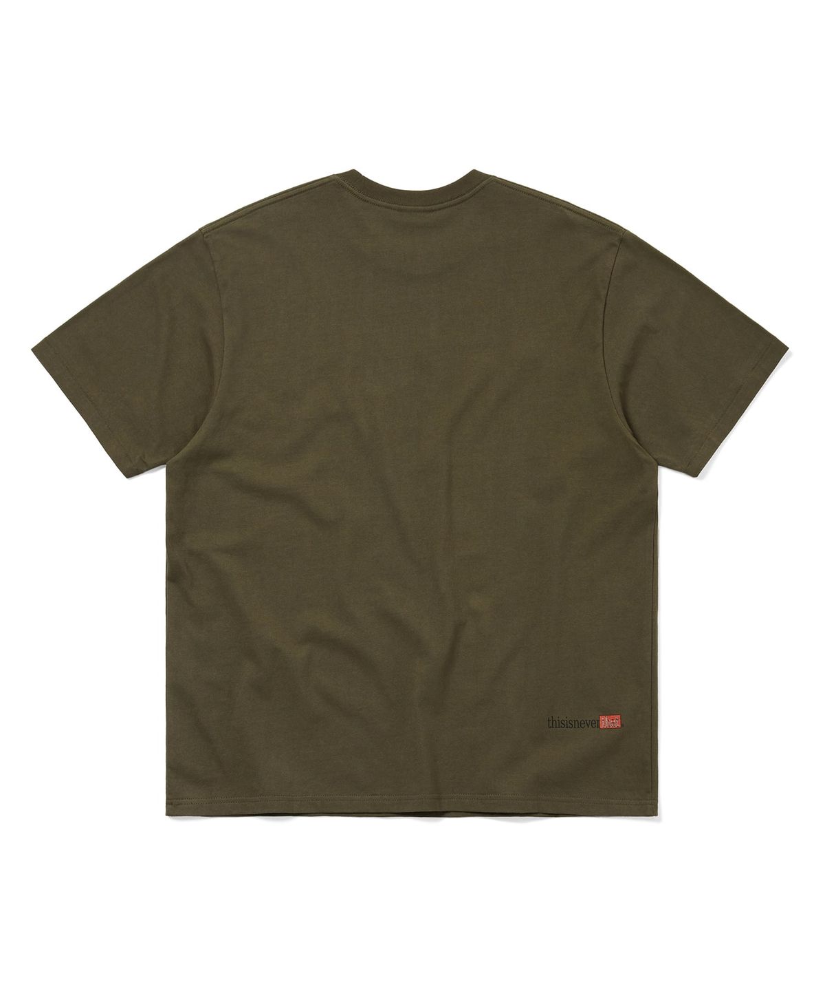 디스이즈네버댓(THISISNEVERTHAT) that Glitched Logo Tee Olive