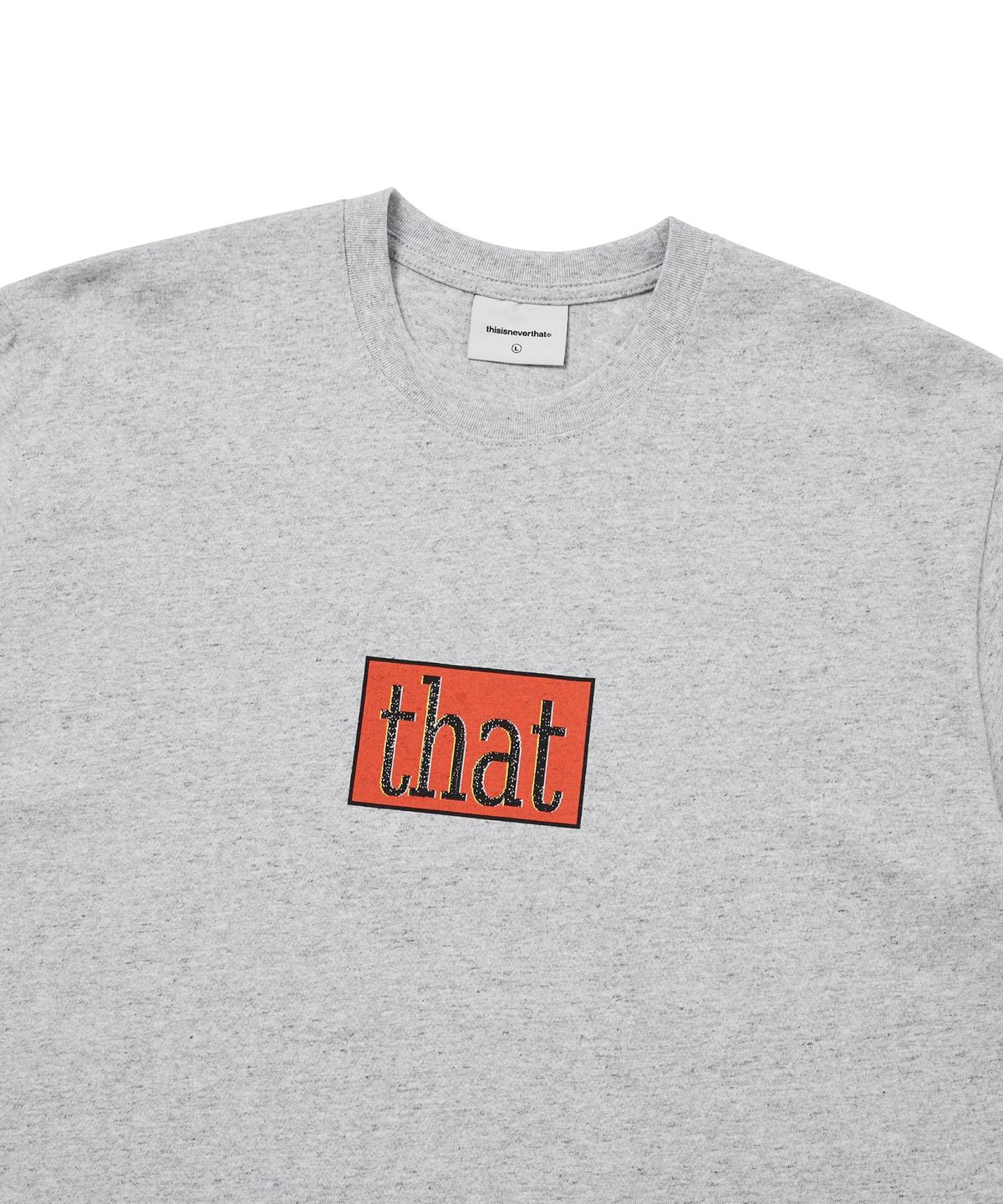 디스이즈네버댓(THISISNEVERTHAT) that Glitched Logo Tee Heather Grey