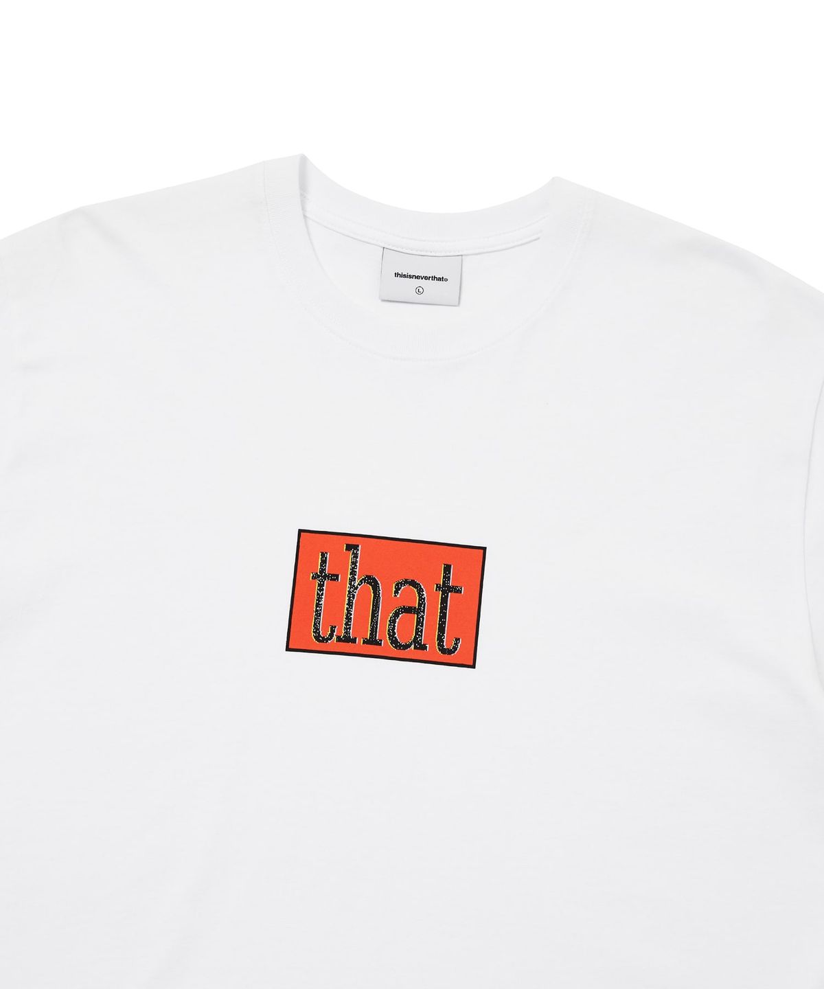 디스이즈네버댓(THISISNEVERTHAT) that Glitched Logo Tee White