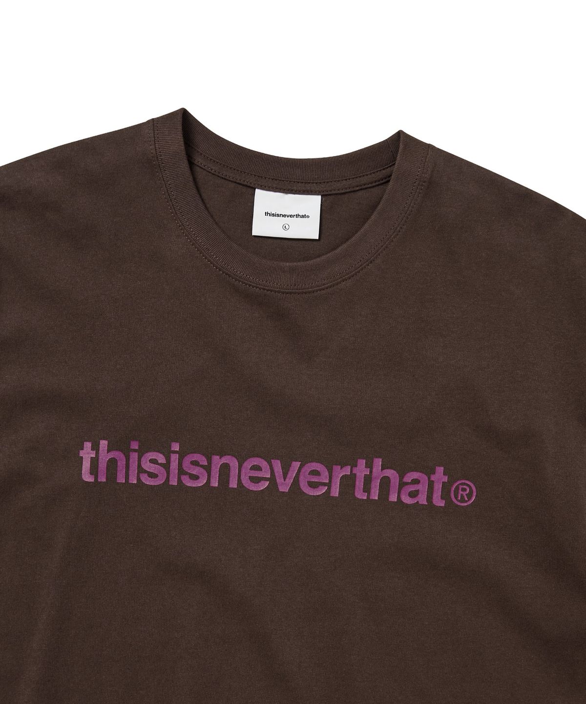 디스이즈네버댓(THISISNEVERTHAT) T-Logo Tee Dark Chocolate