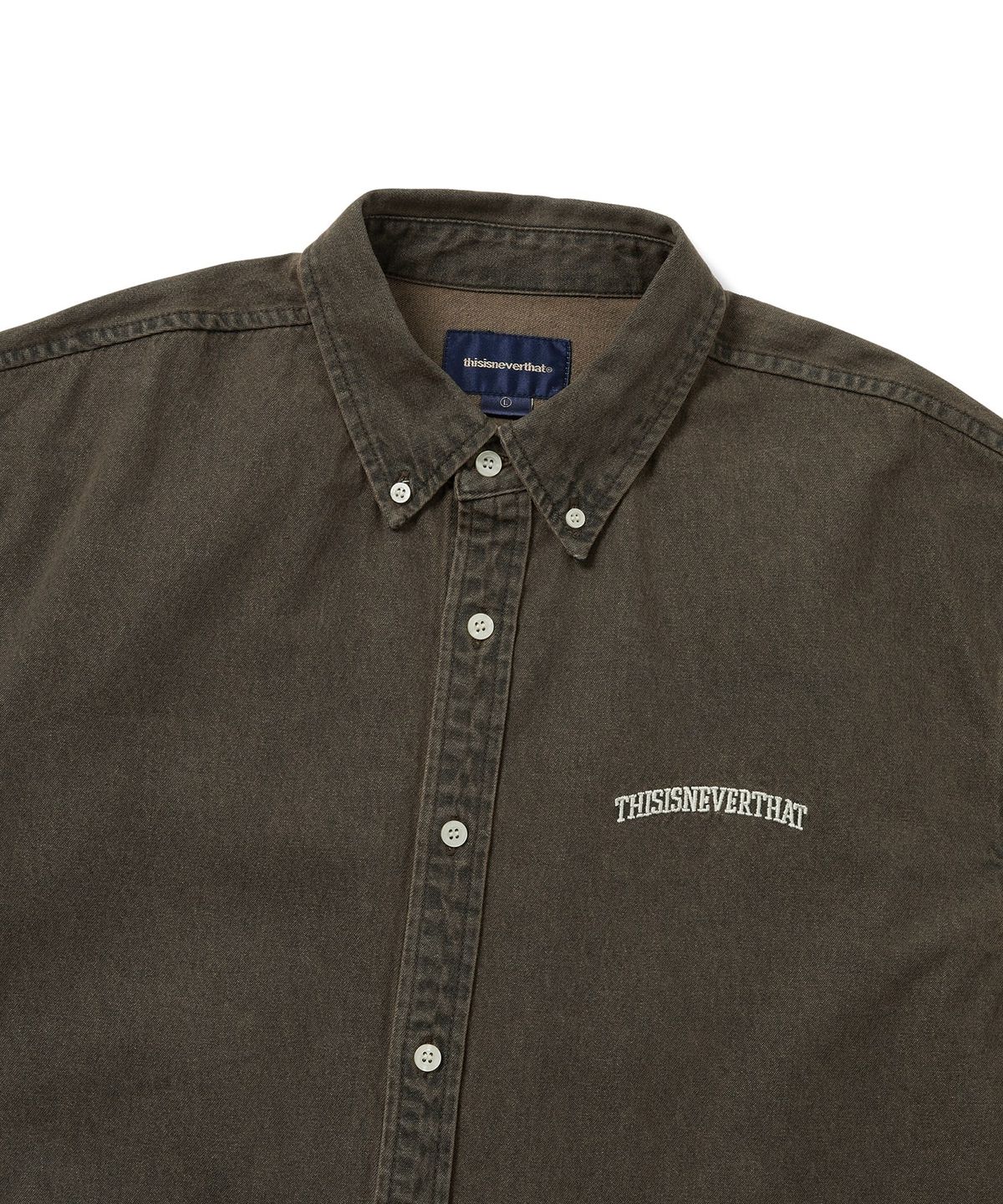디스이즈네버댓(THISISNEVERTHAT) Washed Denim Shirt Brown