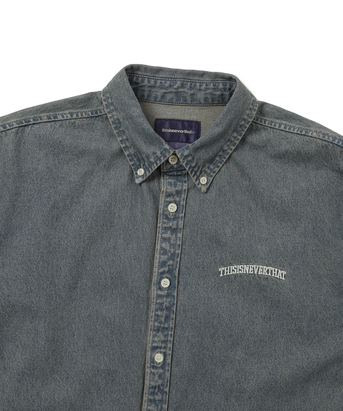 디스이즈네버댓(THISISNEVERTHAT) Washed Denim Shirt Navy