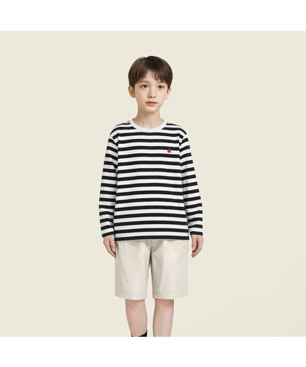 빈폴 키즈(BEANPOLE KIDS) [Essential] 스트라이프 긴소매 티셔츠  블랙 (BI5841UE25) (BI5841UE25) (BI5841UE25)